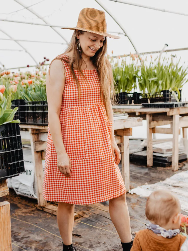 QuickRelease Closures Billie Jumper Dress - Cherry Gingham