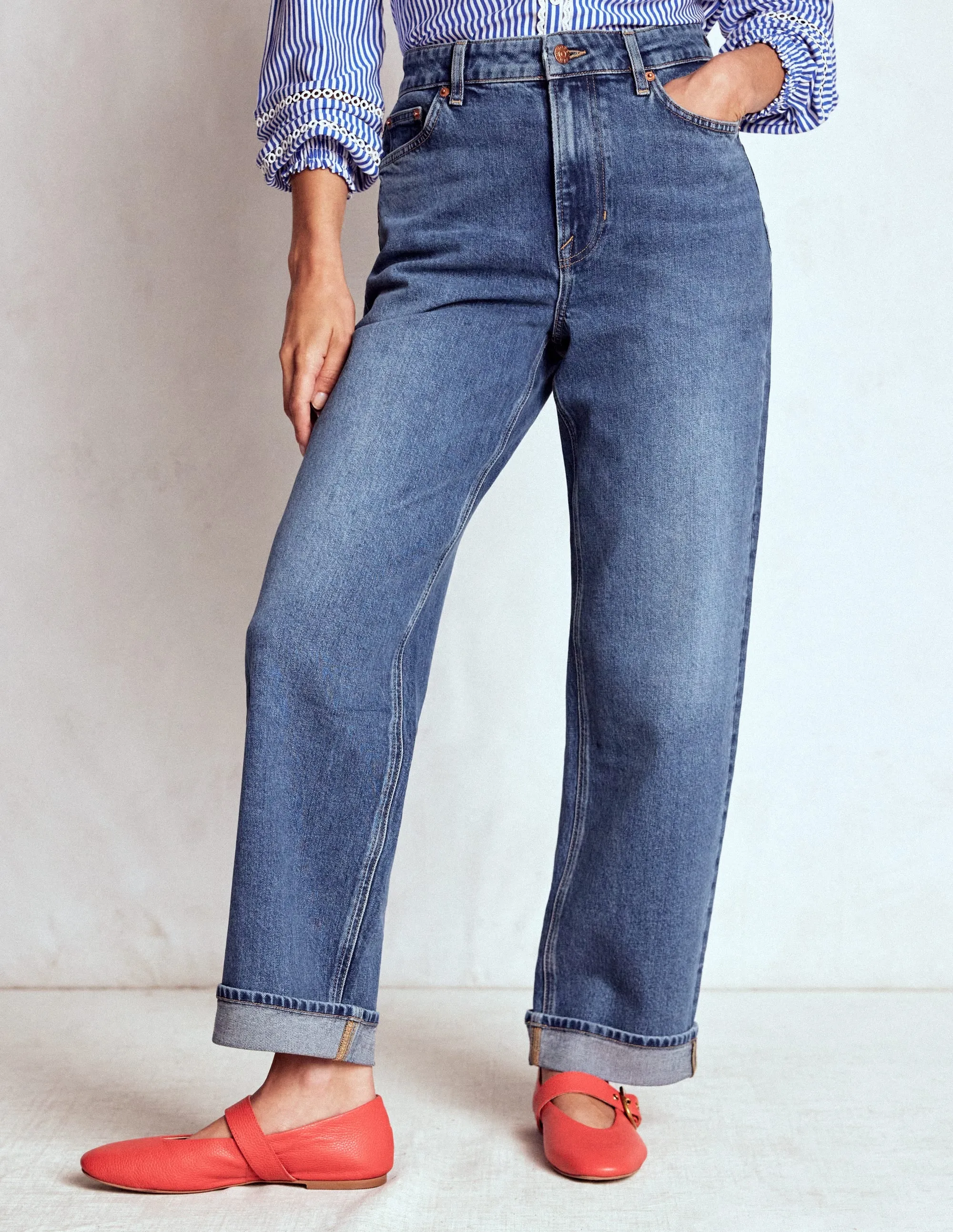 Street Style Minimalist Style Holiday Vibes Weekend Warrior Mid Rise Stretch Jeans-Mid Vintage
