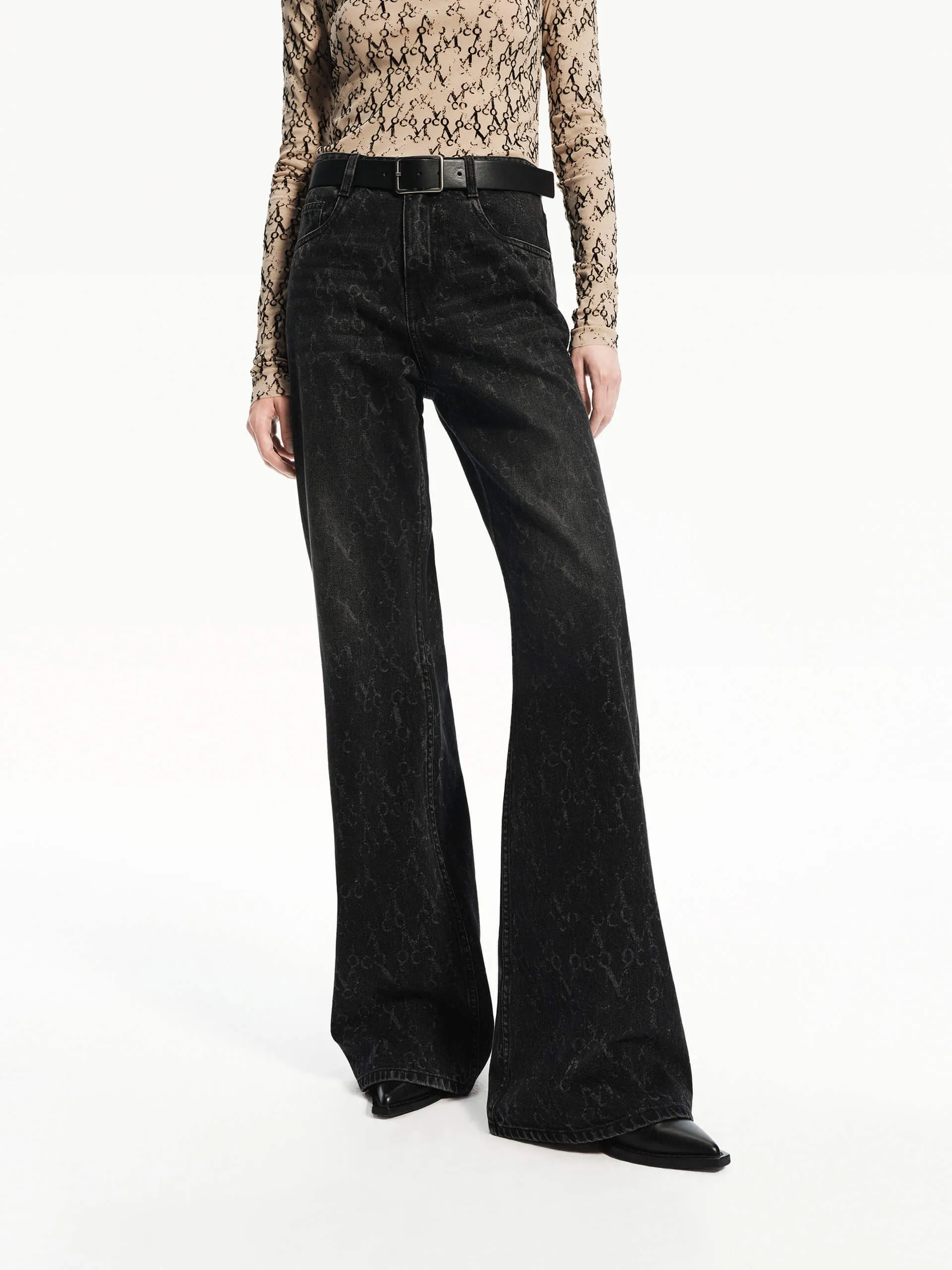 Gym Ready Slim Teen Outfit Monogram Flare Jeans
