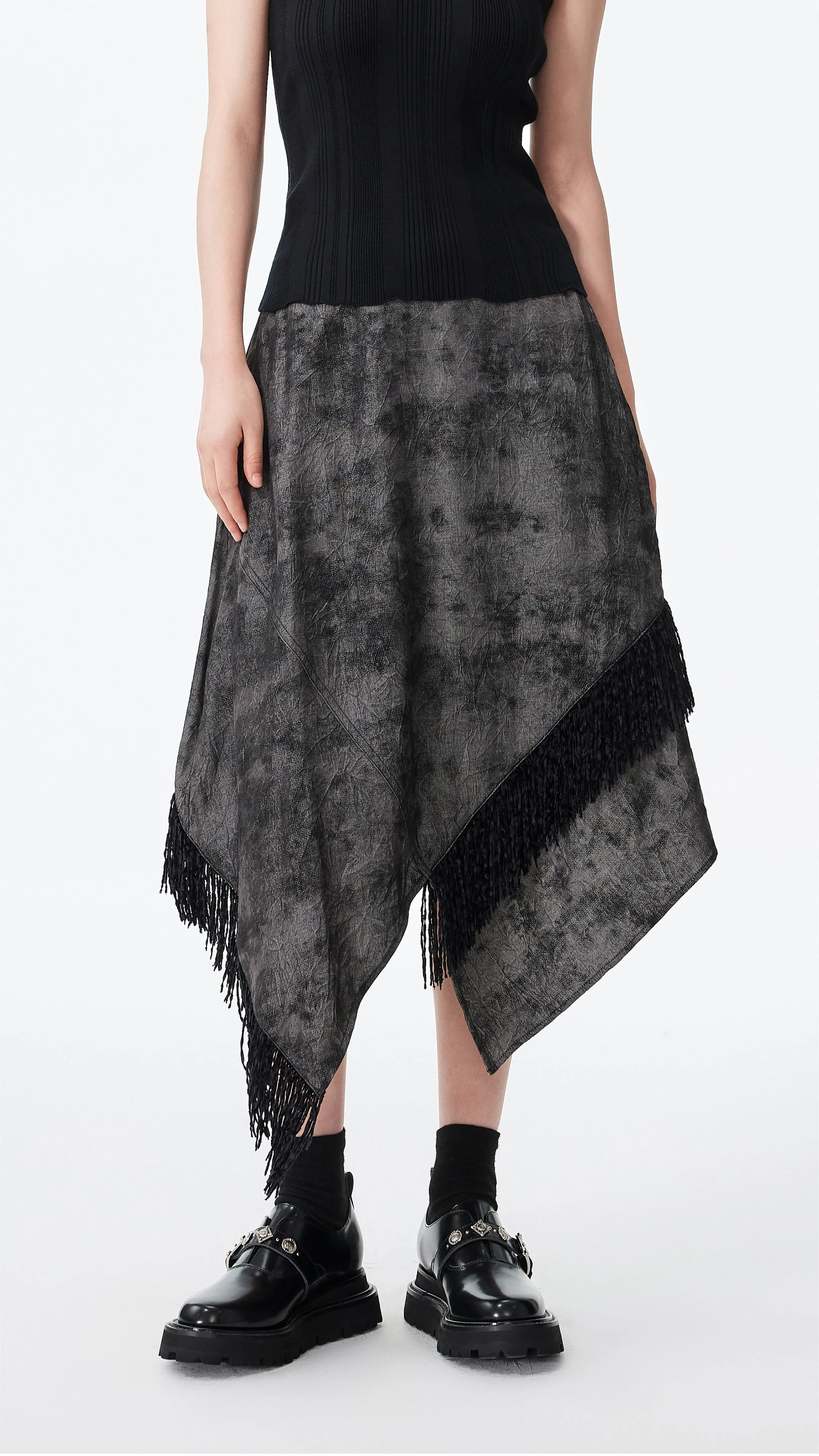 Western Faux Denim Pencil Skirt Cozy Feel Outfit Game