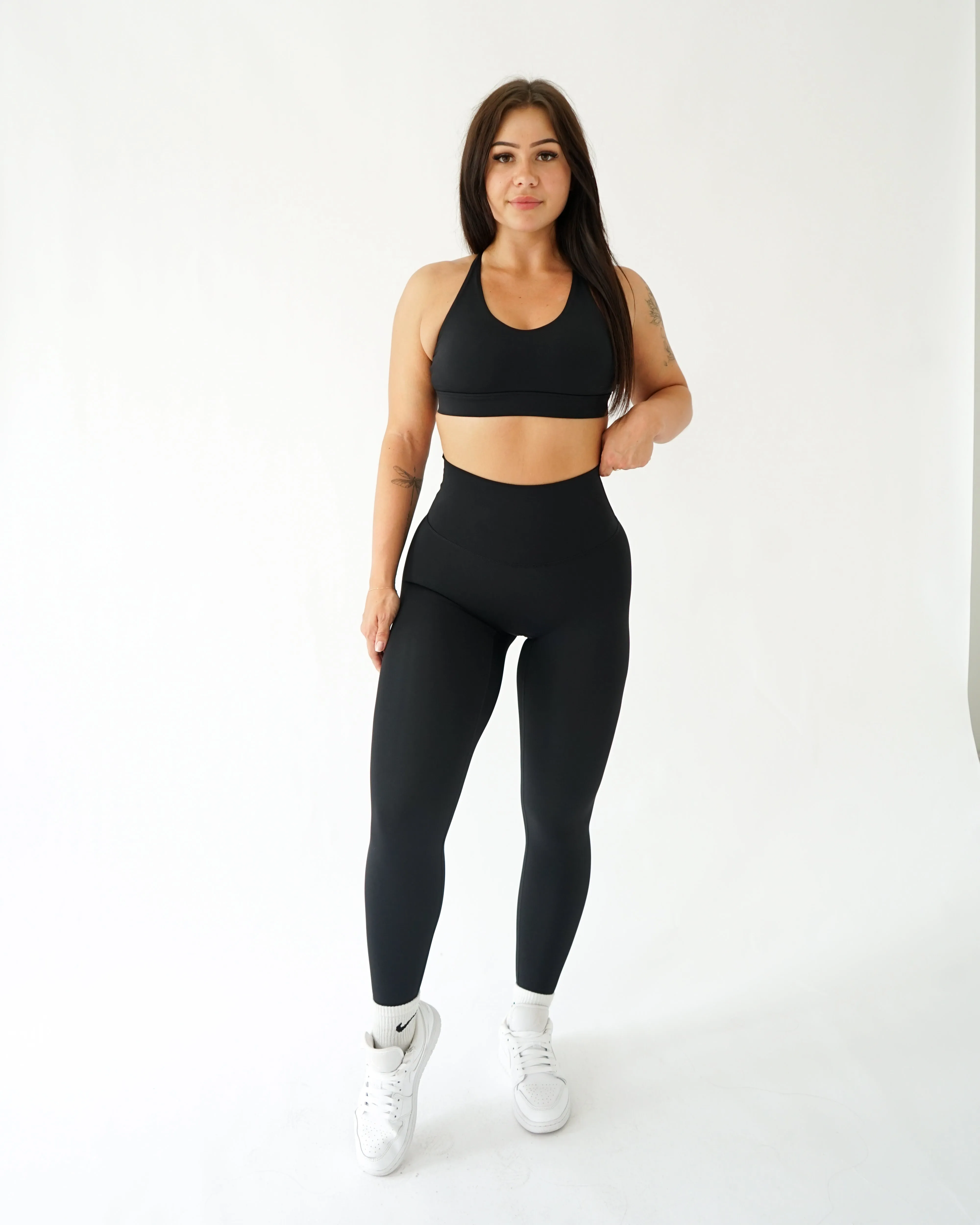 For Kids Stretch Fit Minimalist Style Loose Fit Impact Leggings 25?? - Black