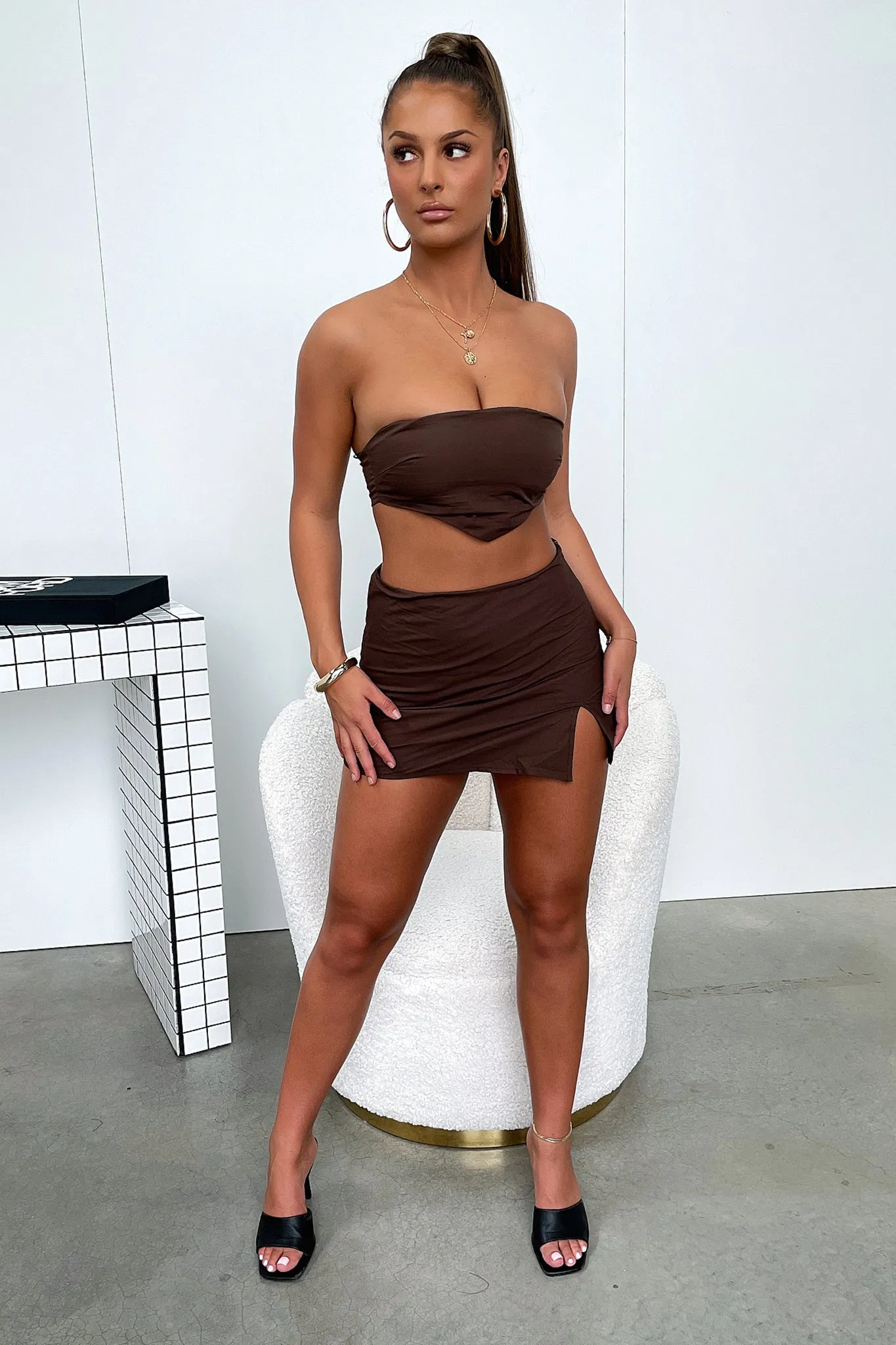 Julia Crop - Brown Multi Way Adjustable Fit