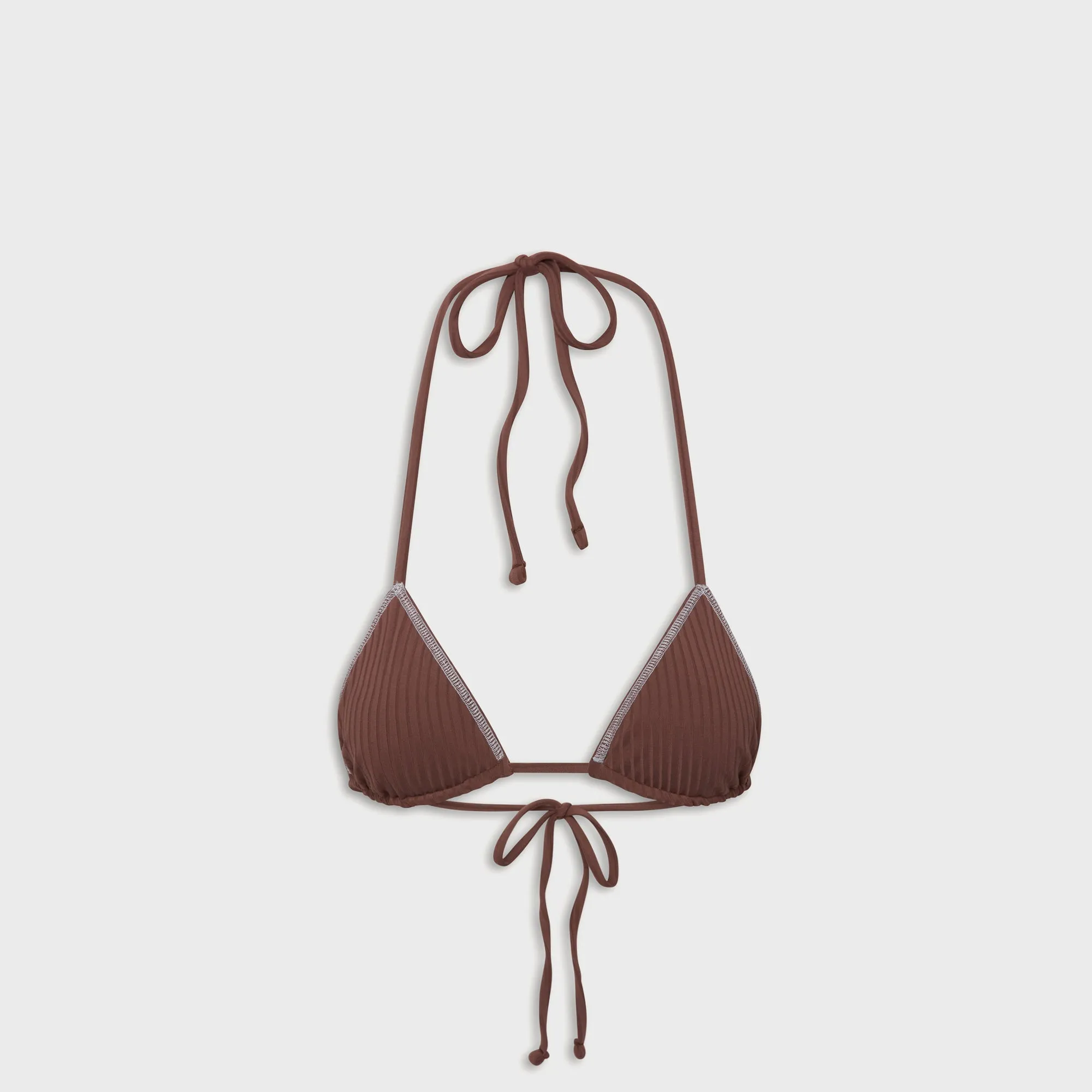 Rash Guard Coating Frankies Bikinis Nick Ribbed Top - Brown Sugar
