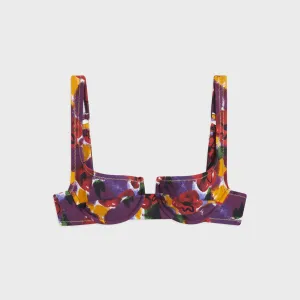 Reina Olga Brigitte Bikini Top - Porto Rafael Print Anti Slip Trim