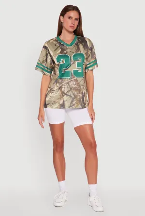 Trendy Style V-Neck Hunter Camo 23 Graphic Jersey