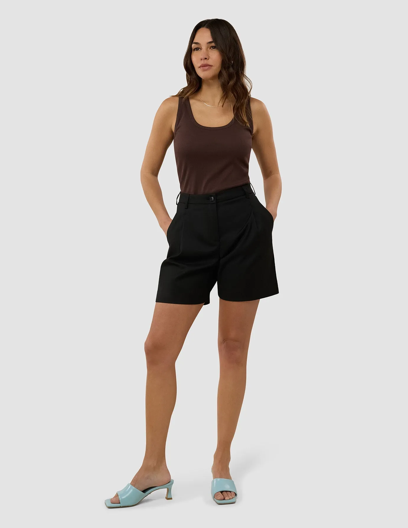 Women's Skye Shorts Black Quick Evaporation Fabric Earth Tones