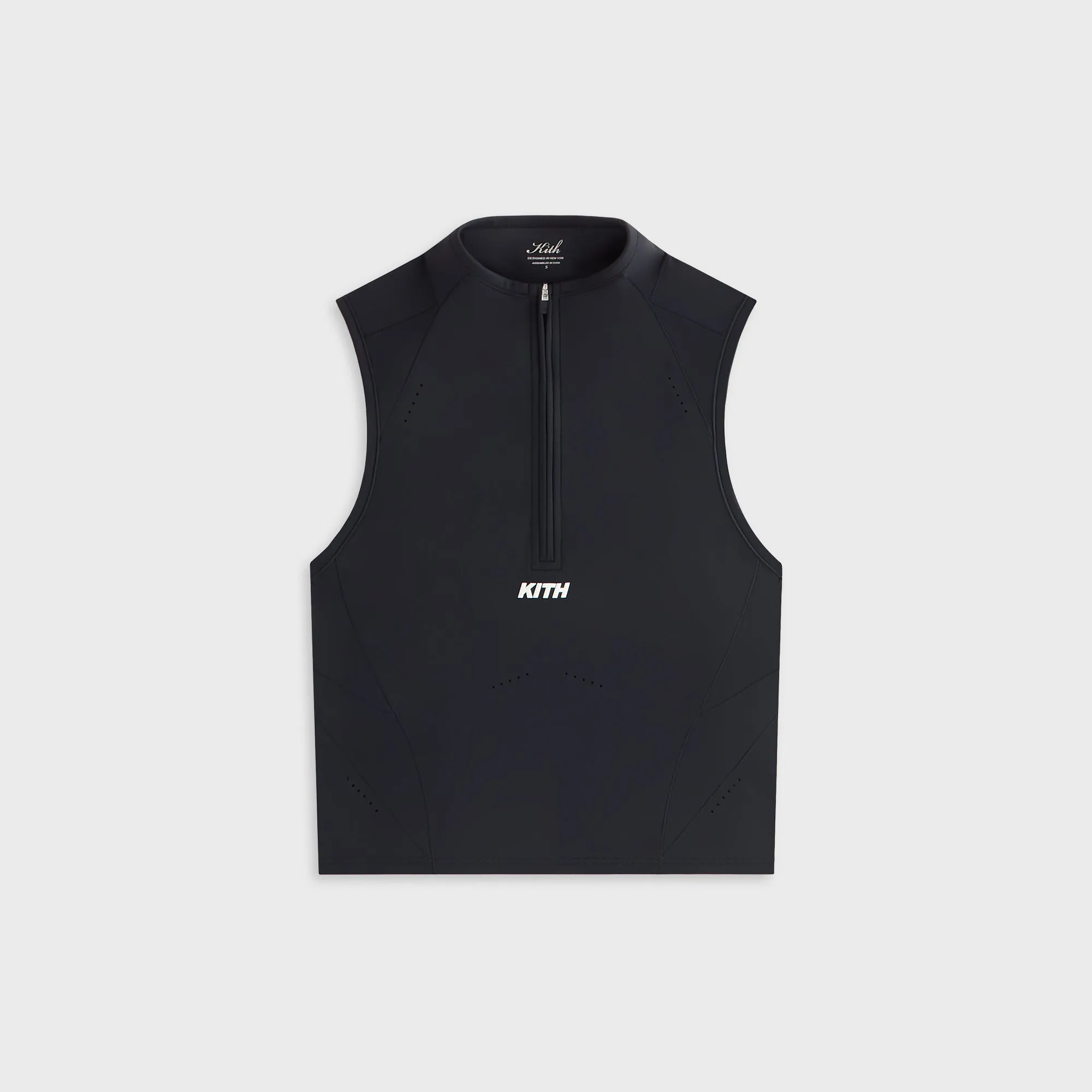 Kith Women Peryn Panelled Half Zip Tank - Black Repurposing - potential