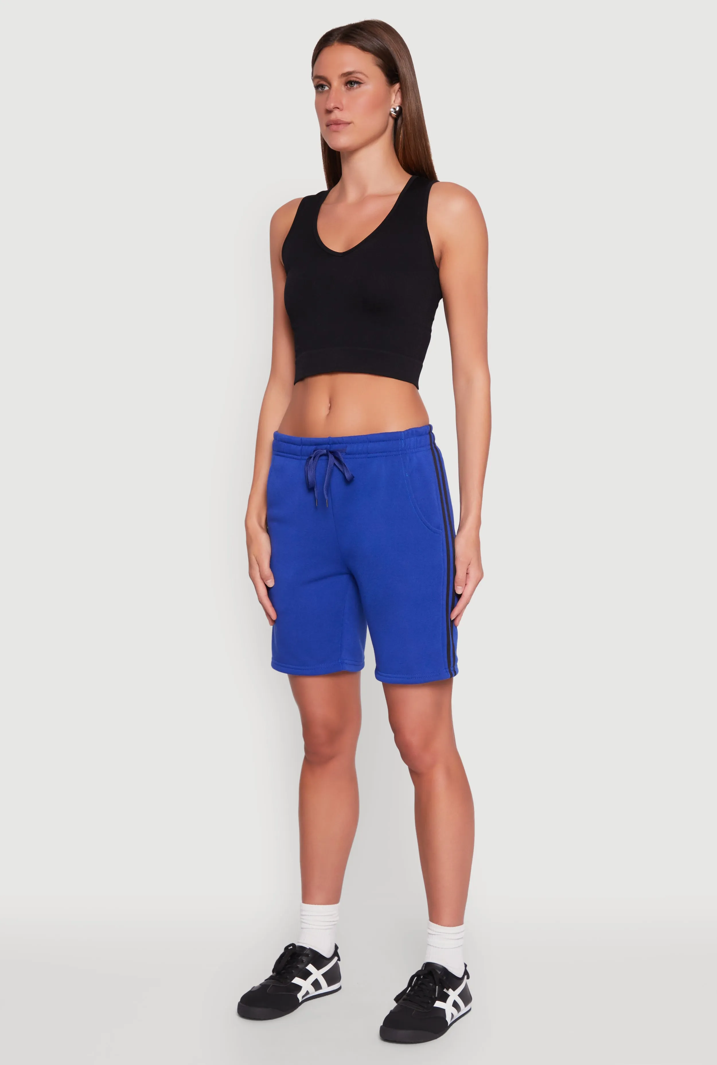 Contoured Articulation quick dry Varsity Stripe Sweatshorts