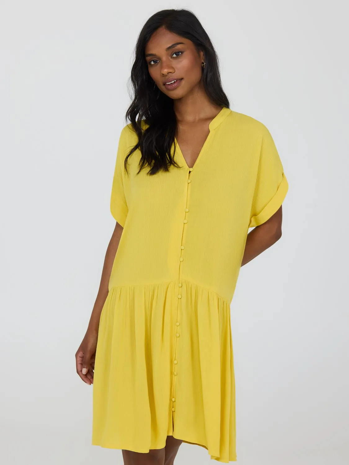 Crinkle Gauze Mini Dress Scene Glow