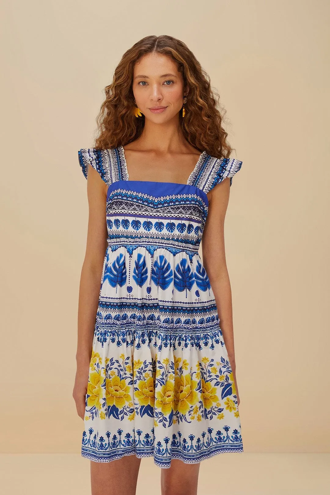 Urban Soft Off-White Zuli Organic Cotton Mini Dress