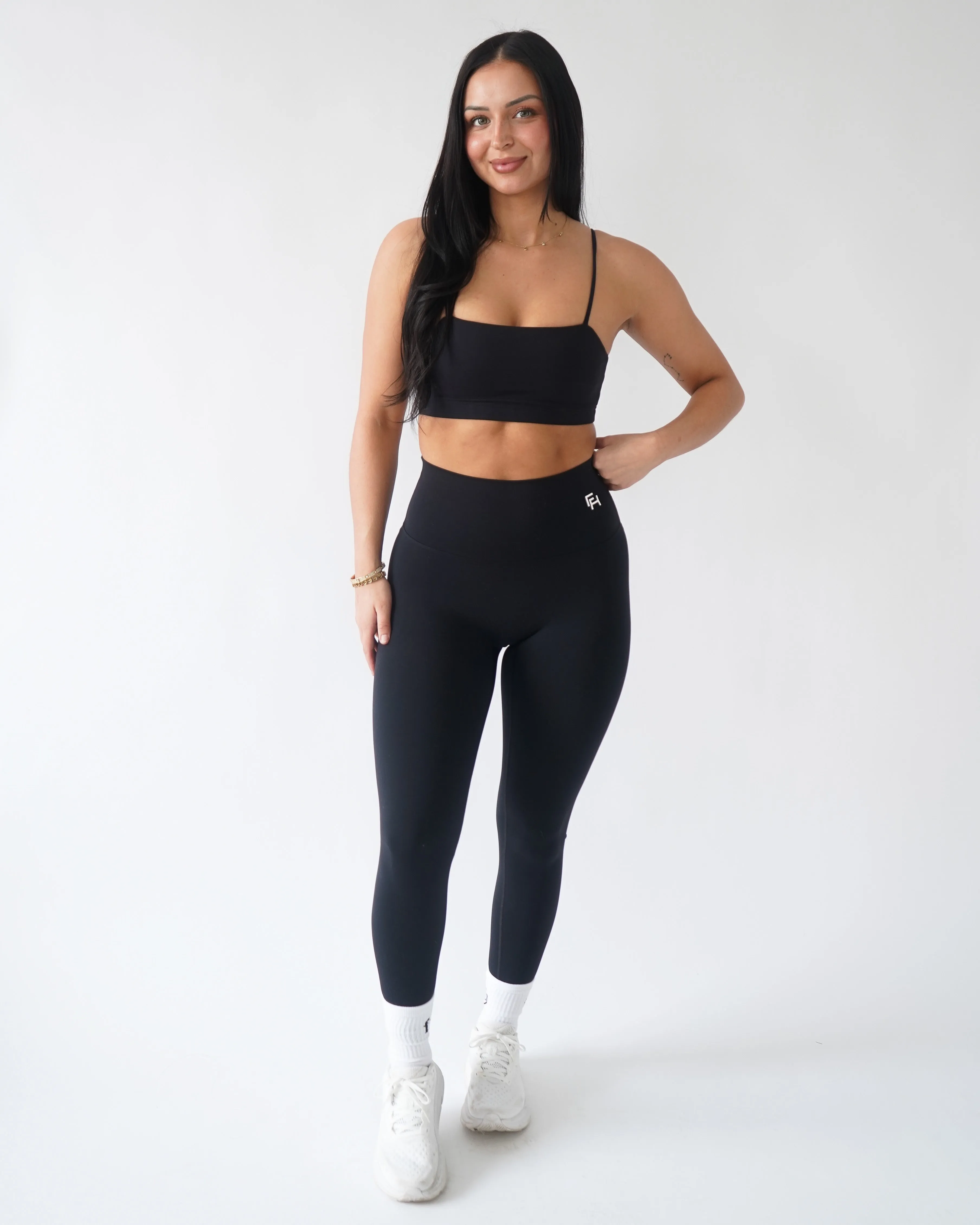 Onyx High Rise Leggings - Black Smooth silhouette