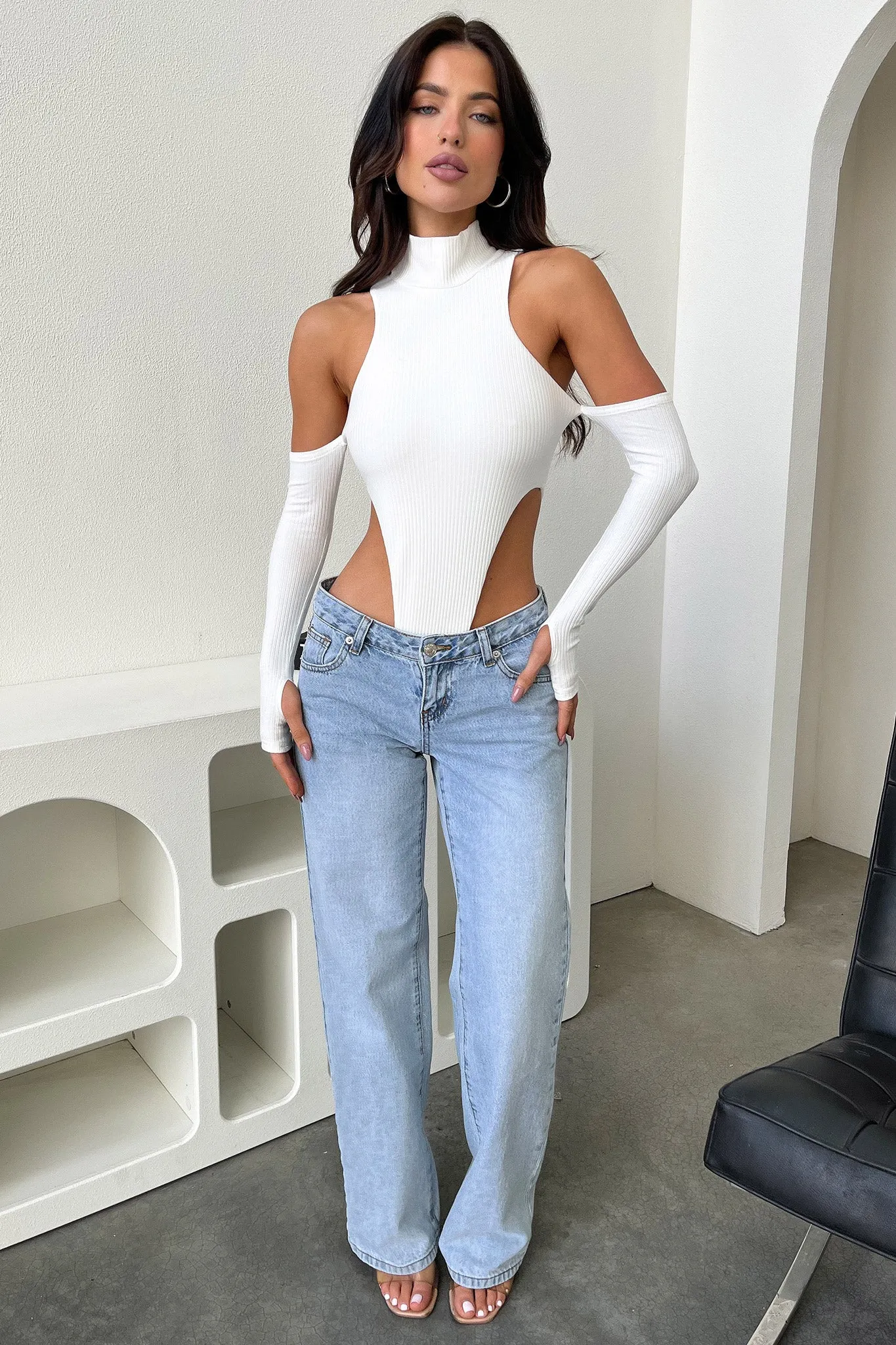Ellidy Bodysuit - White Casual Minimal Vacation Dynamic