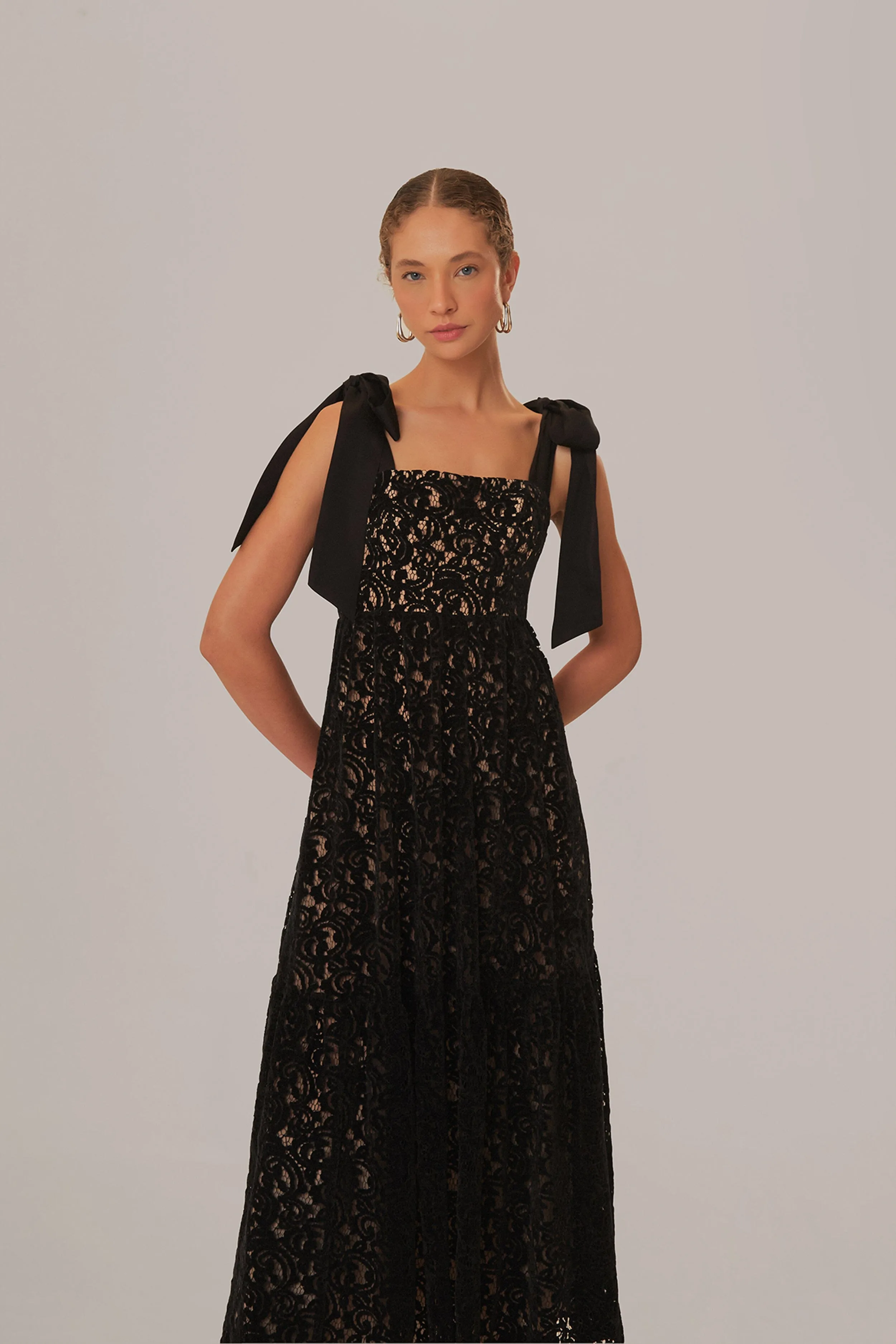 Black Velvet Lace Sleeveless Maxi Dress With its sophisticated design this dress will always remain a classic wardrobe piece Neon Pop