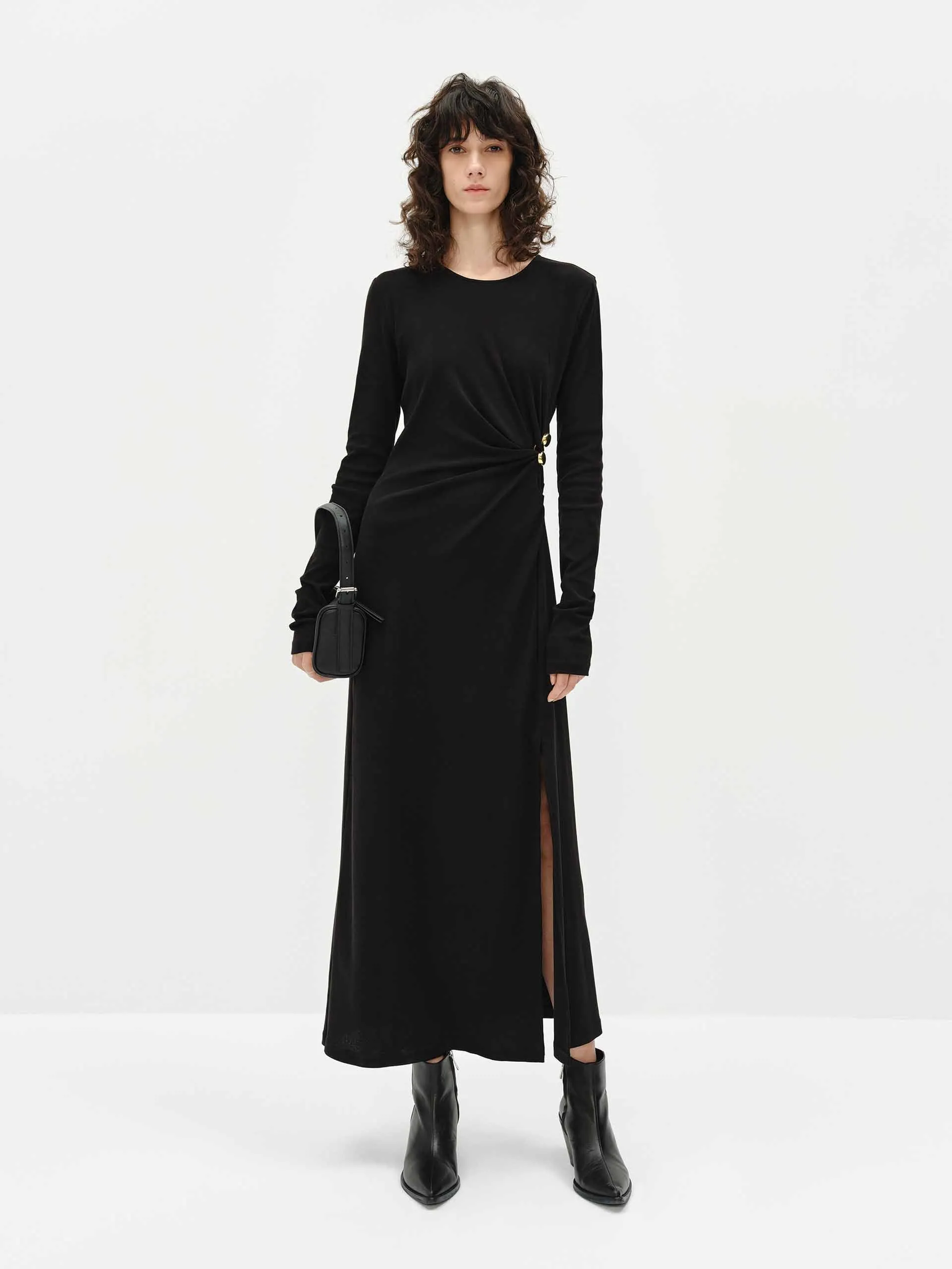 Chic Style Versatile Silhouettes Longline Cotton Dress
