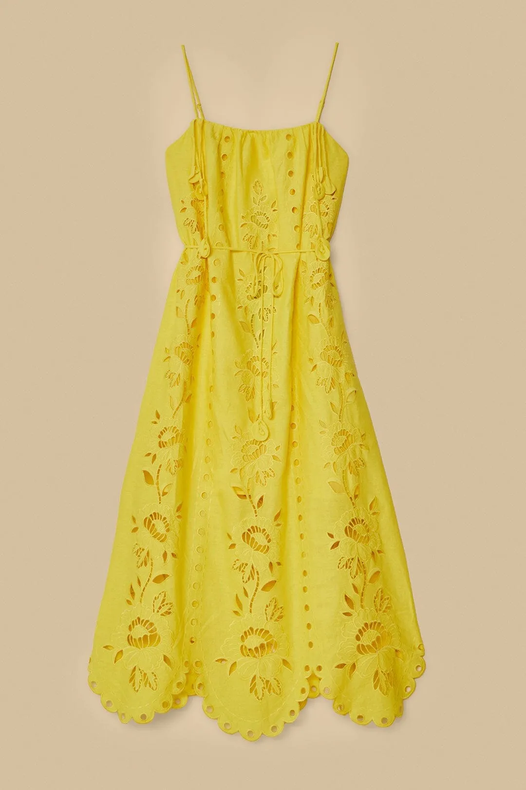 Bridge Walk Yellow Richelieu Sleeveless LENZING? ECOVERO? Euroflax? Maxi Dress