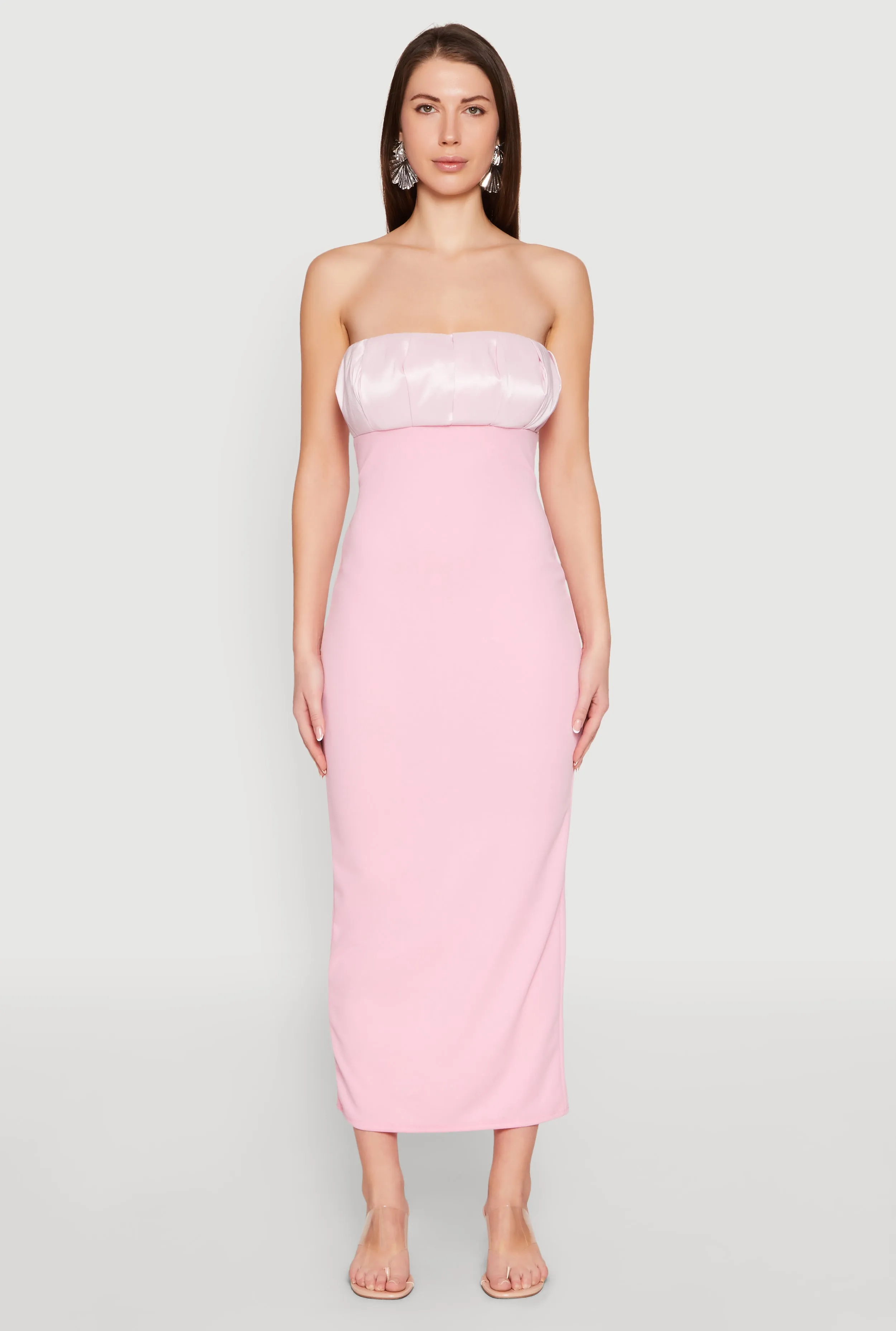 Field Glow Empire Waist Slit Back Maxi Dress