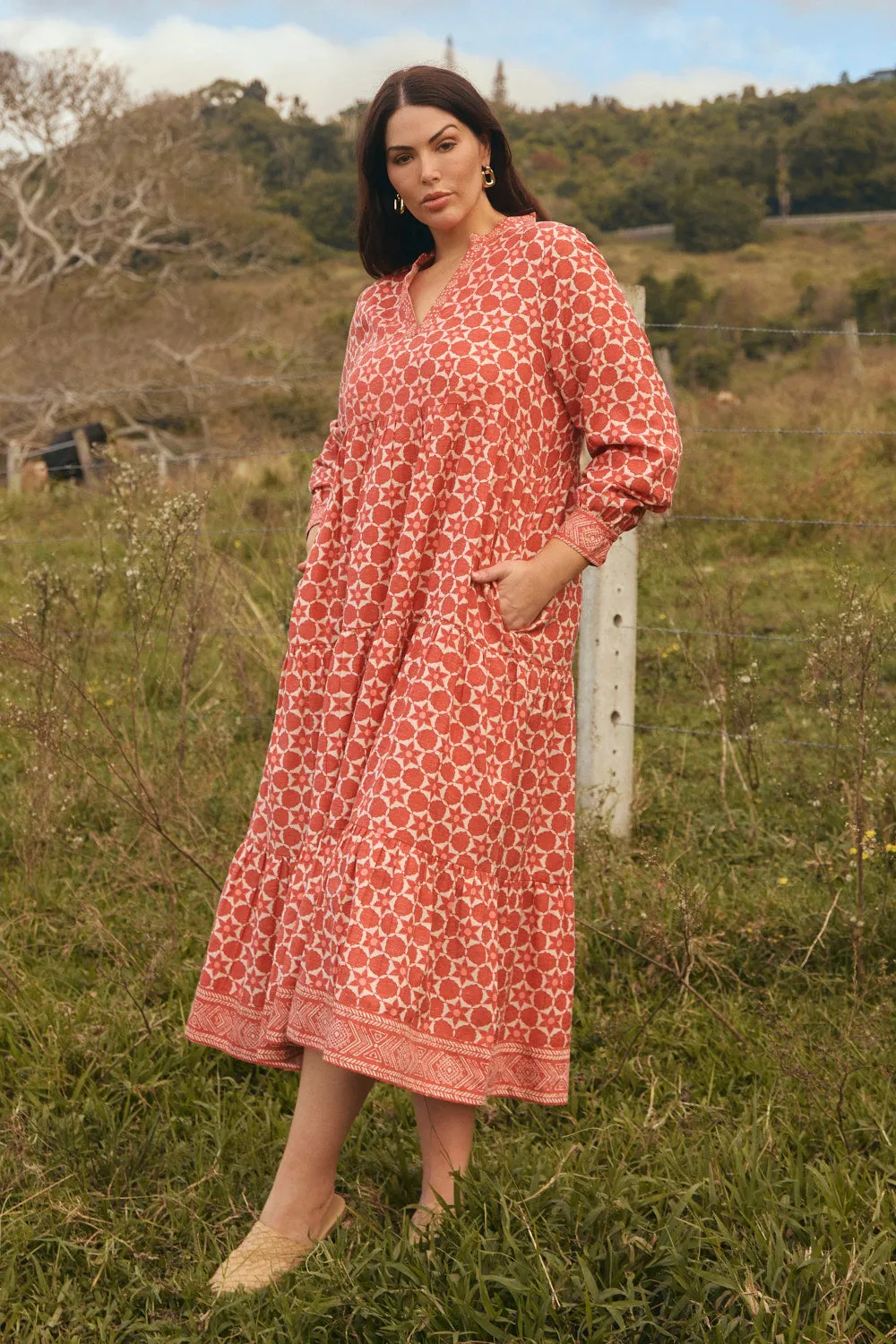 Sabre V-Neck Dress in Lunar Eclipse Poetic Move This dress provides a chic and comfortable fit that works for both formal and casual events