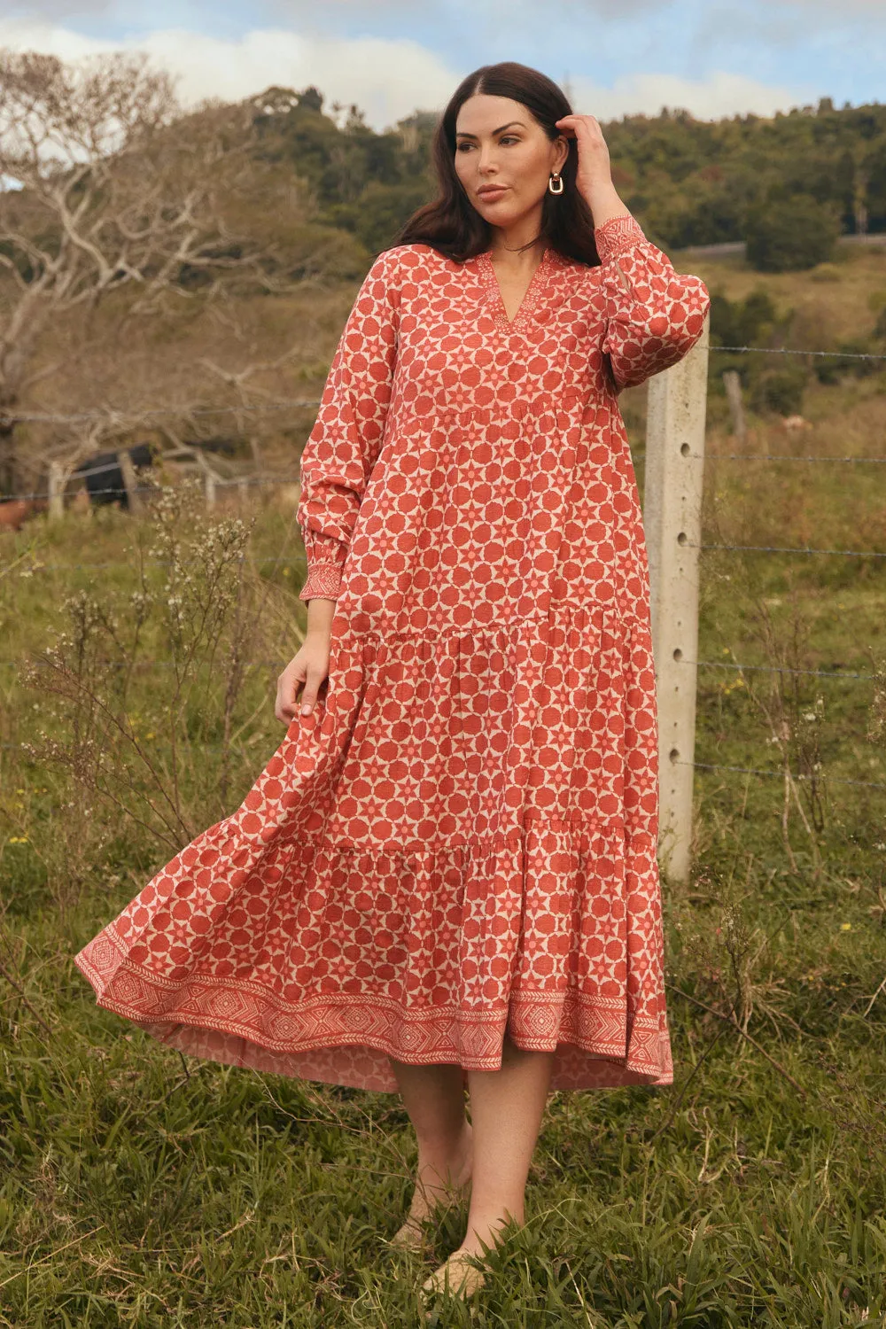 Sabre V-Neck Dress in Lunar Eclipse feminine grace Event Perfect