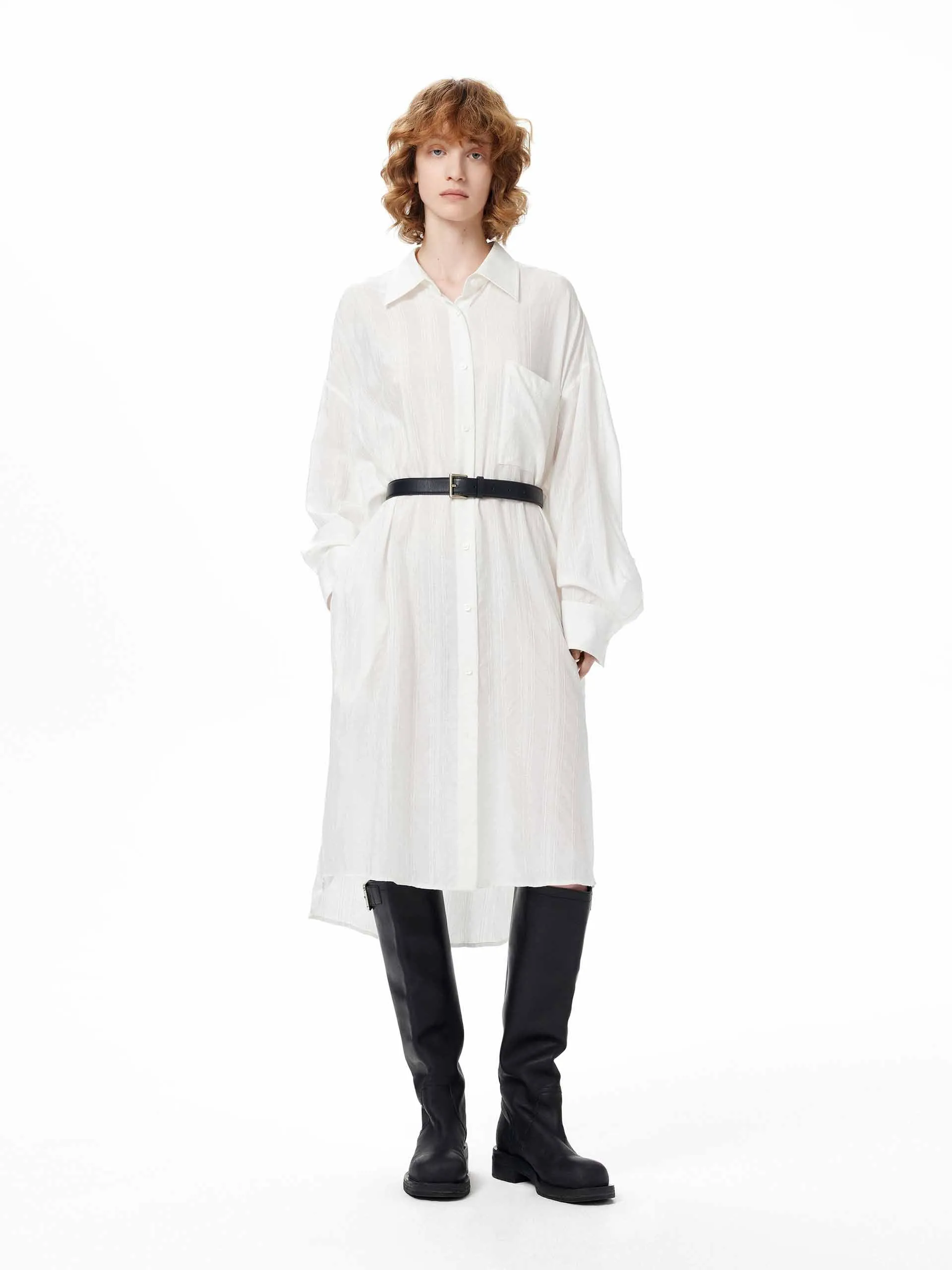 Long Sleeves Shirt Dress European Charm Rain Safe
