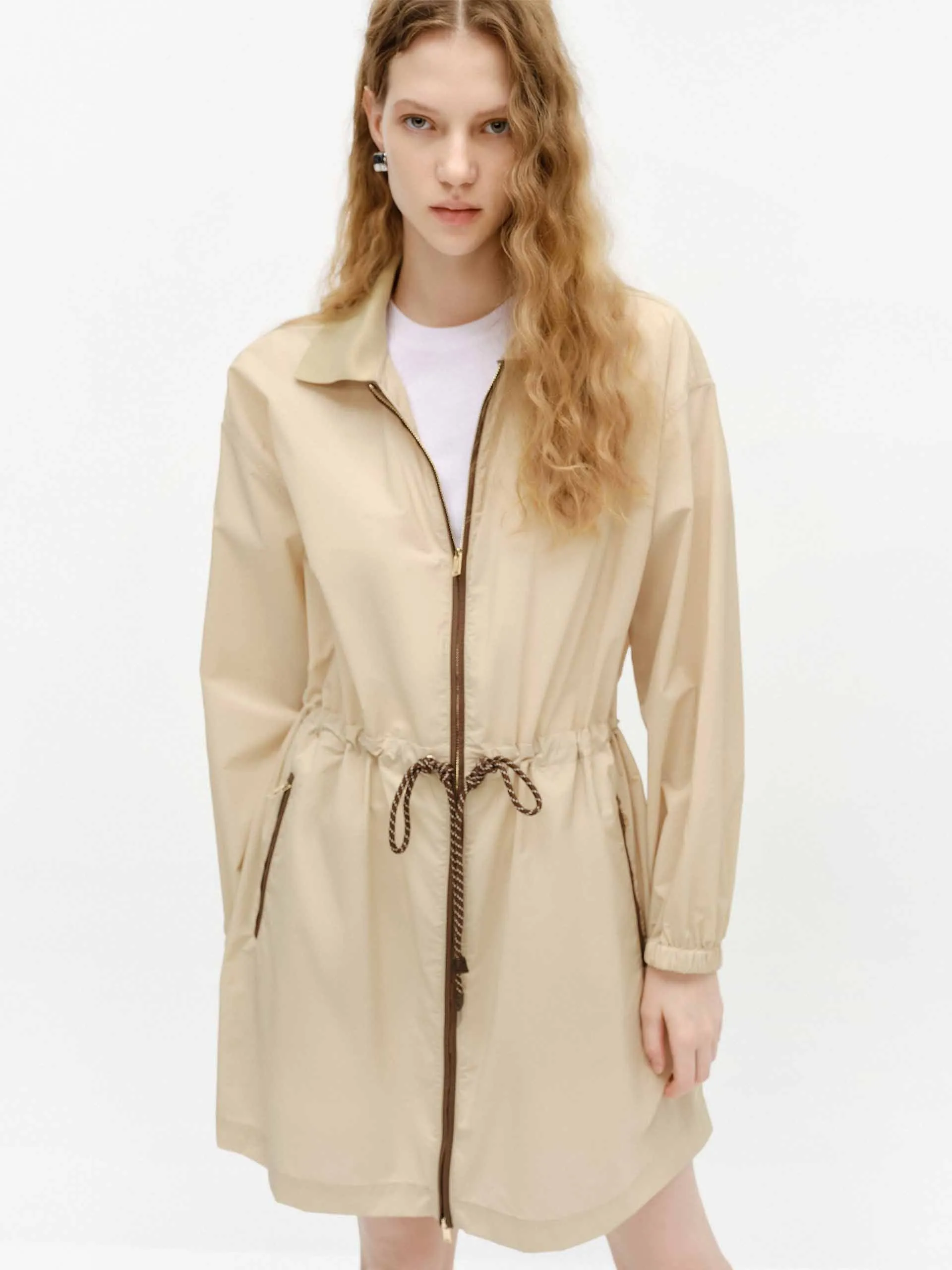 Modern and sleek mini Versatile Style Drawstring Waist Mini Dress
