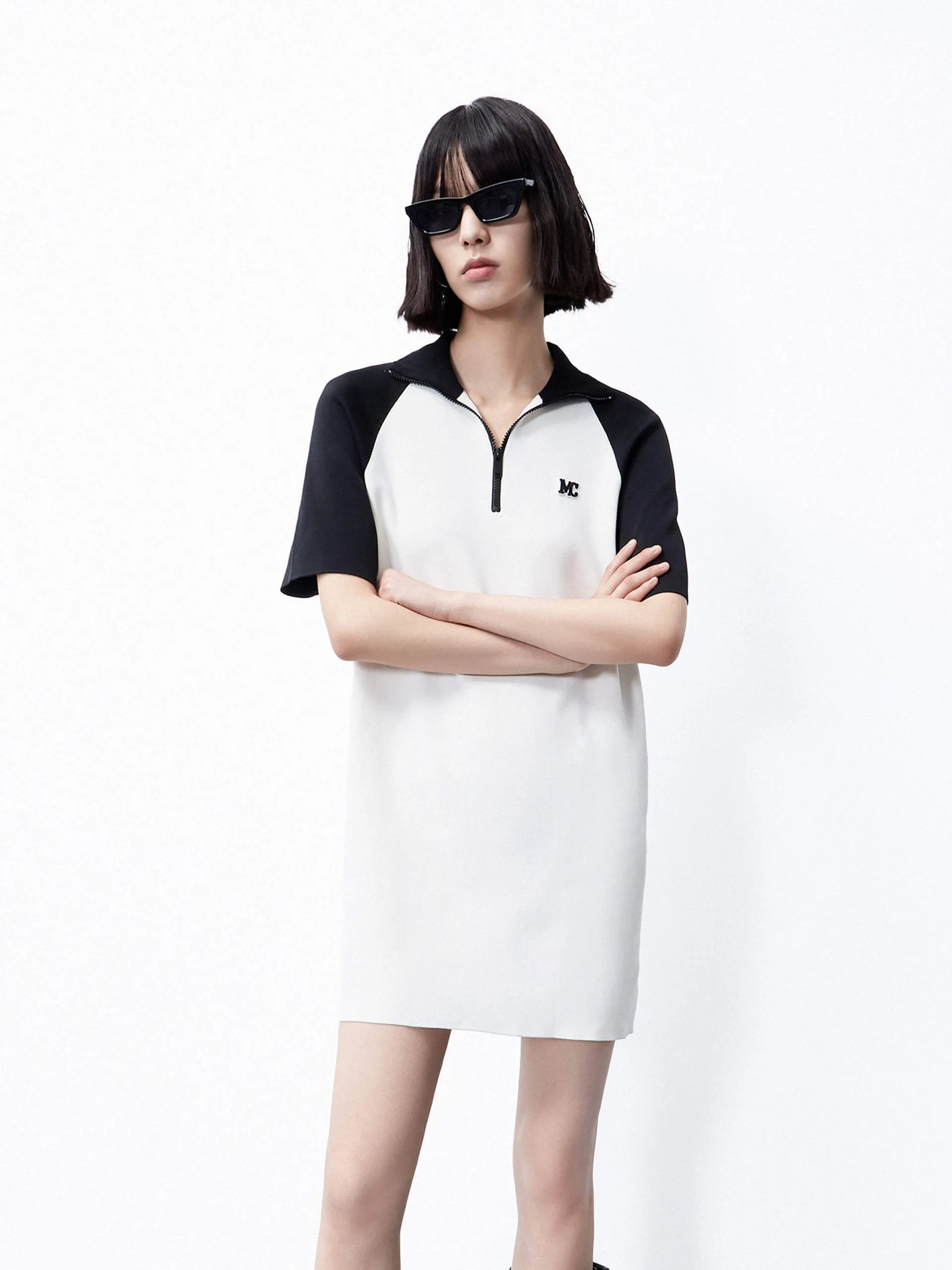 Two Tone T-Shirt Dress Perfect For Summer Summer-ready mini dress
