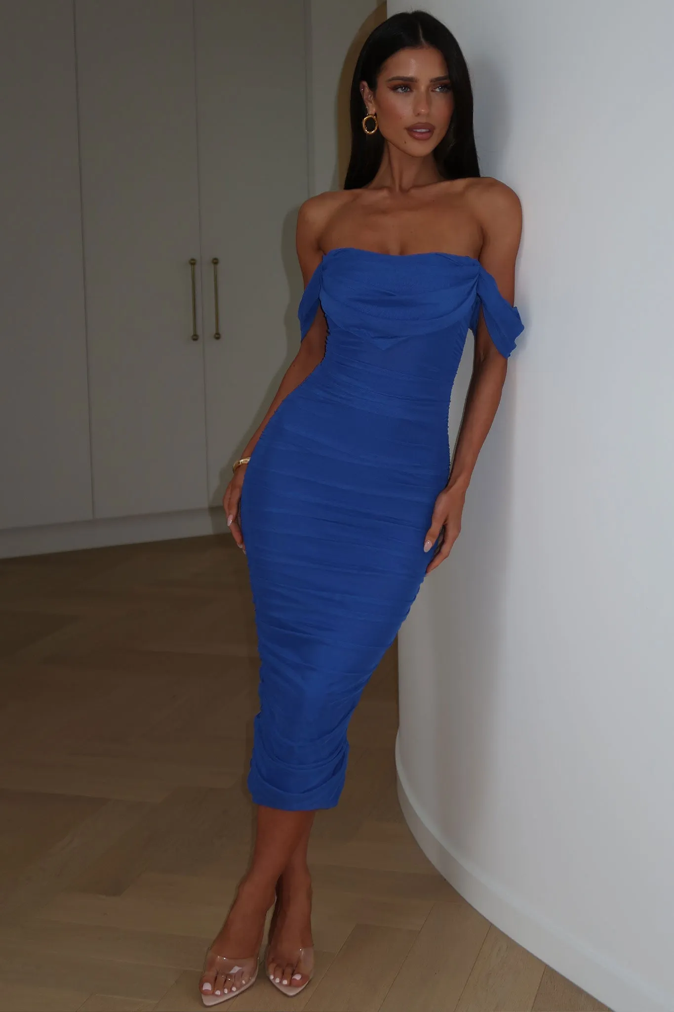 Cherry Grove Date night Lucinda Midi Dress - Royal Blue