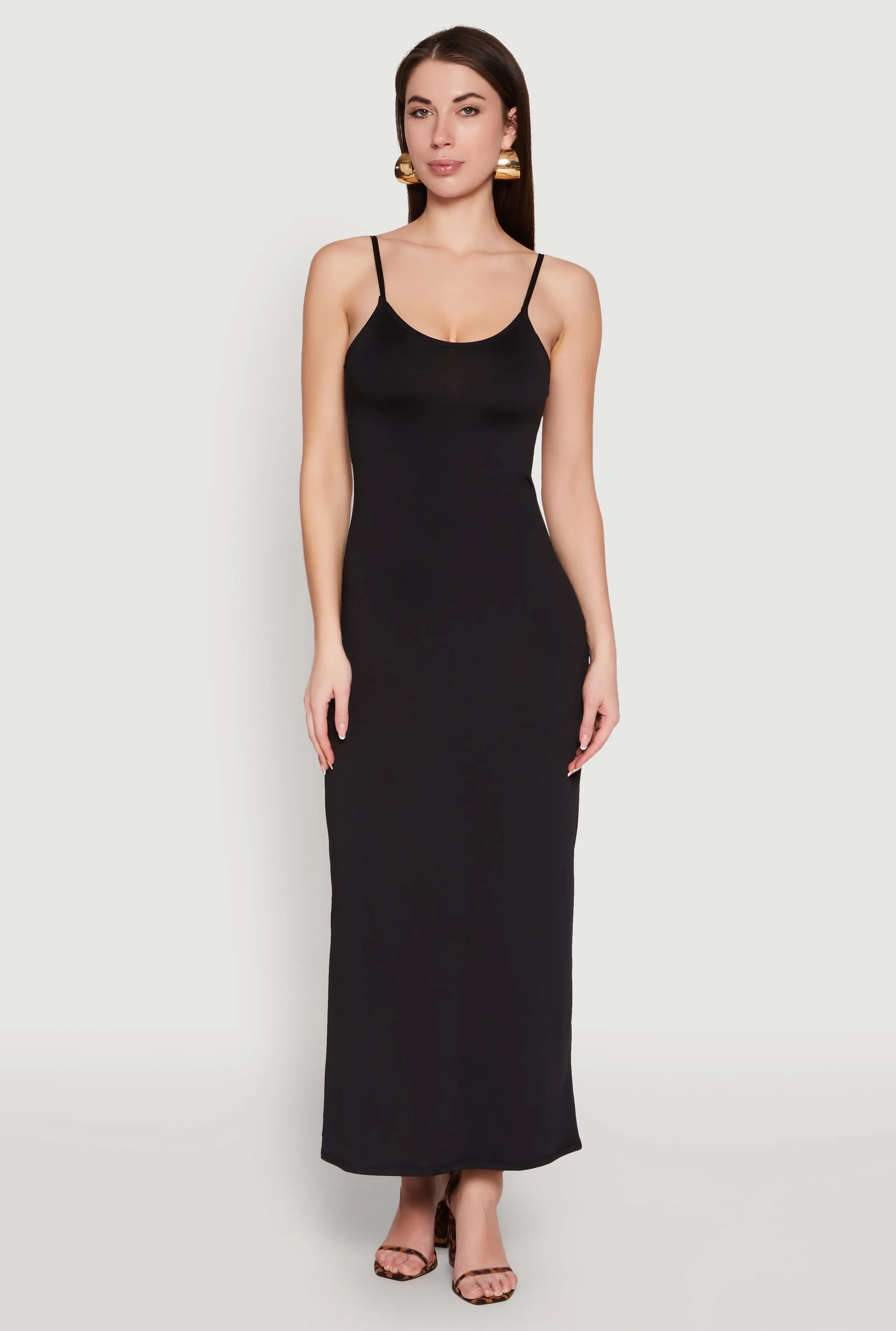 Scoop Neck Cami Maxi Dress Tropical Path