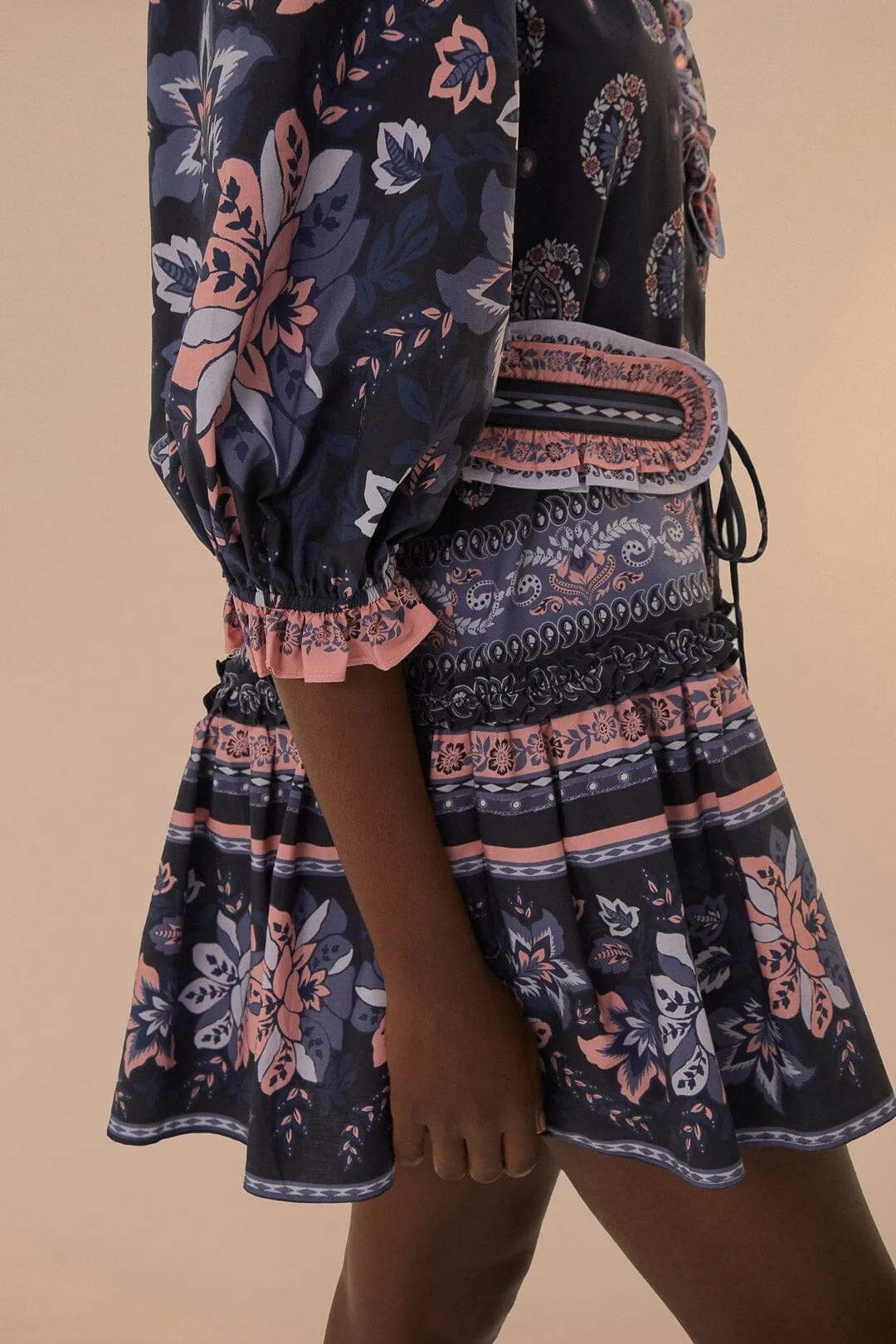 City Edge Blue Ayla Short Sleeve Mini Dress