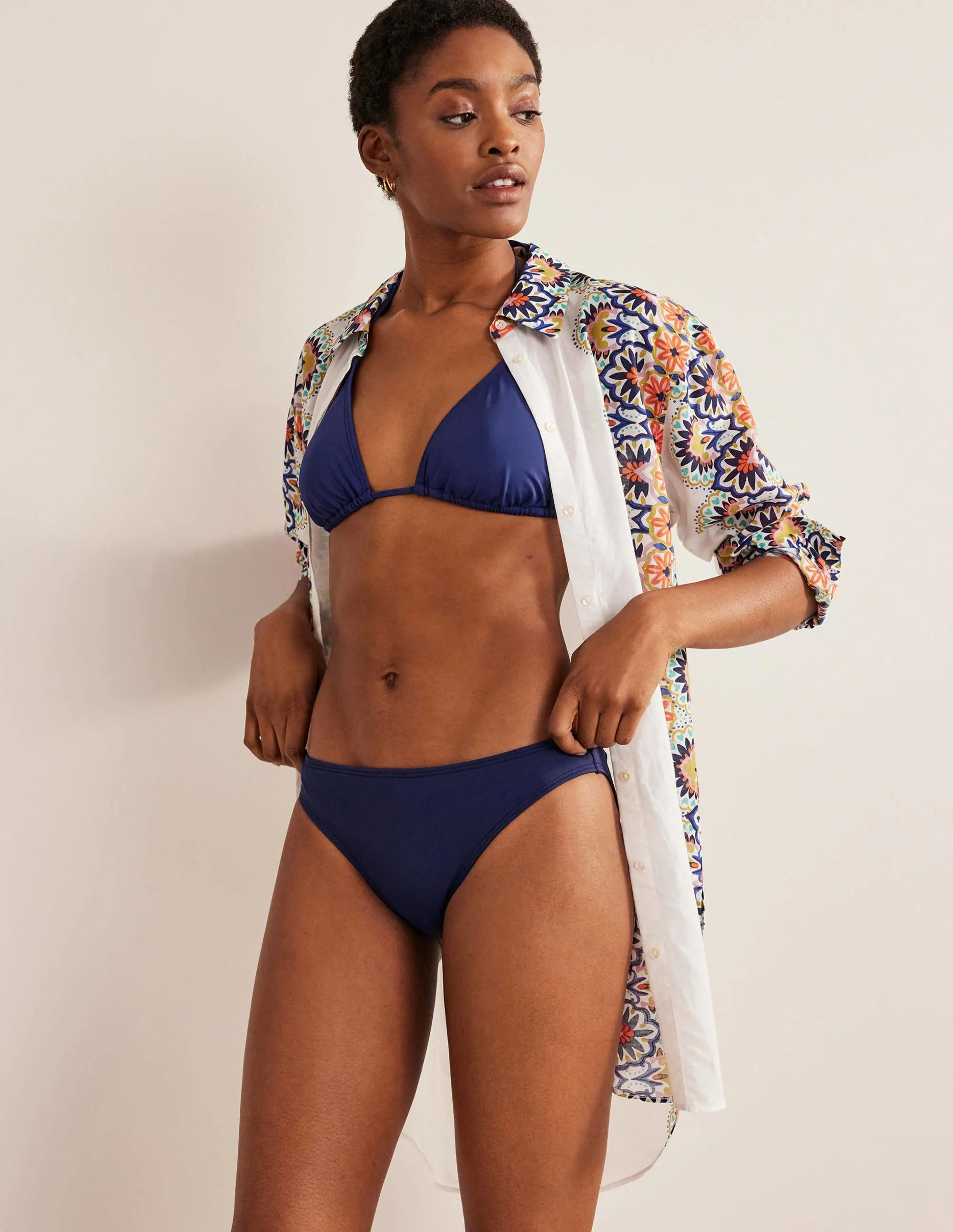 Multi Way Strap System Classic Bikini Bottoms-Navy