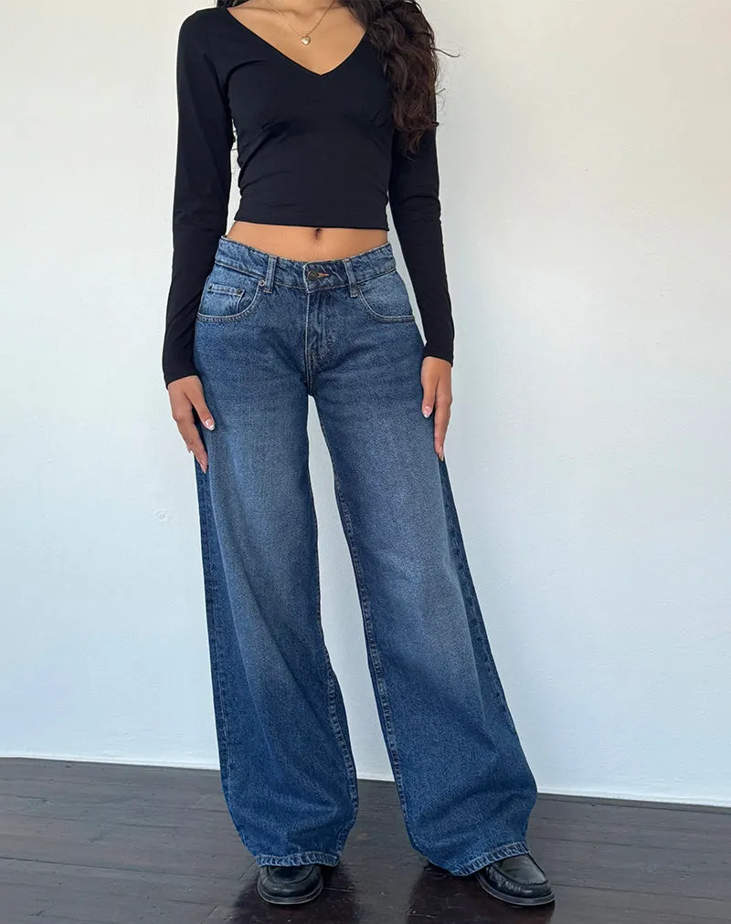 Wonder Core Conscious Fit Roomy Extra Wide Low Rise Jean in College Blue