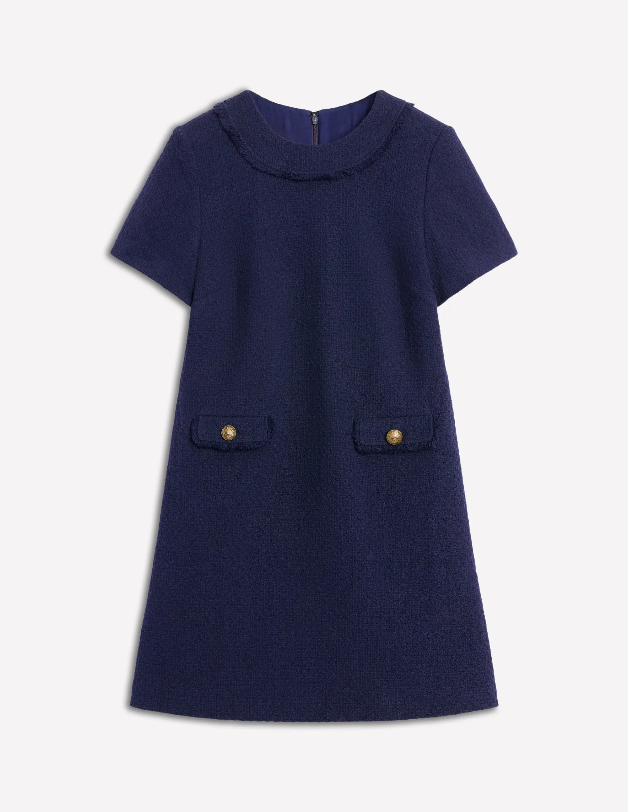 Scene Light Urban Rush Evita Cotton Shift Dress-Navy
