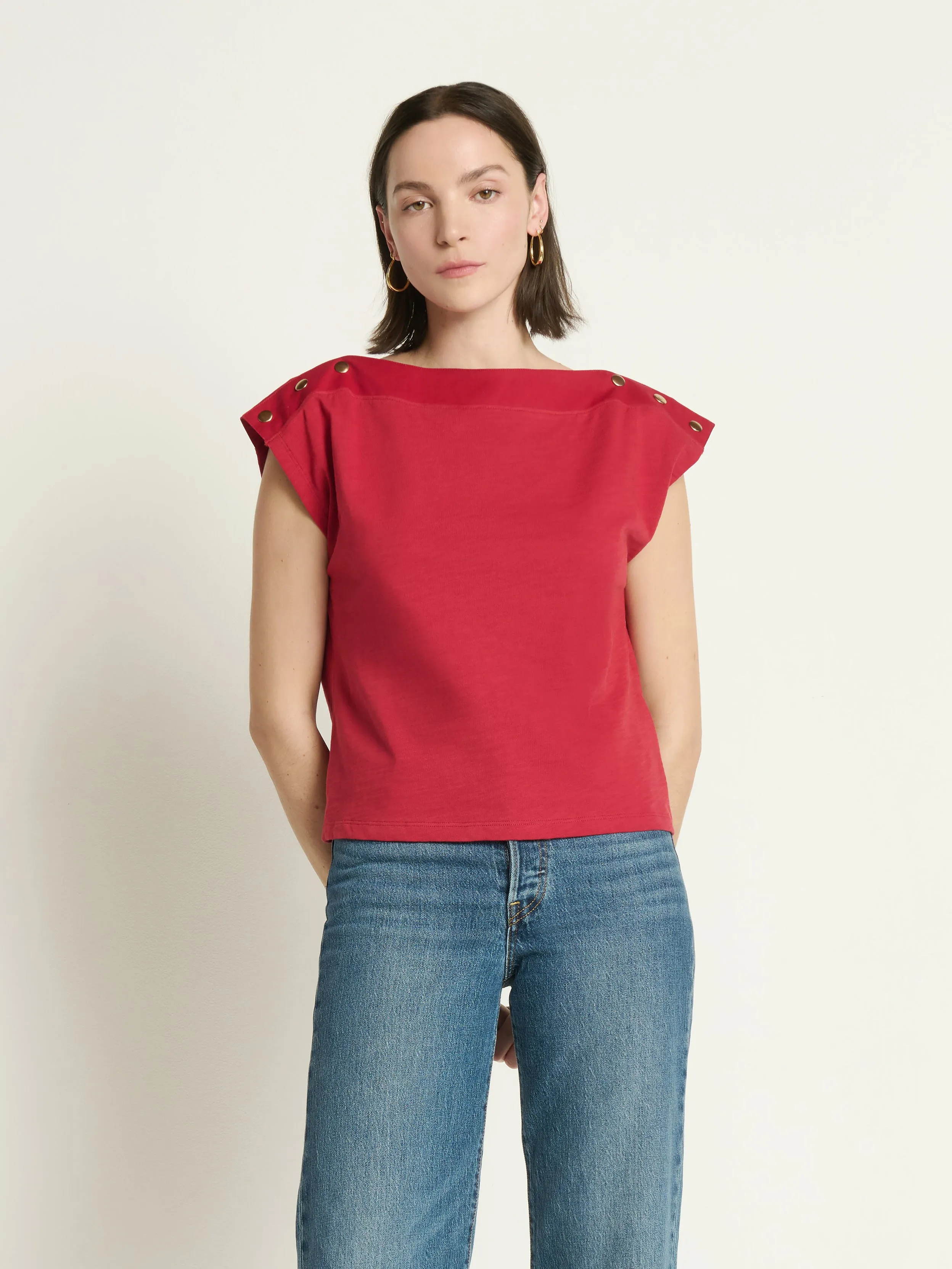 QuickDrying MinimalistDesign Brooks Boatneck Top