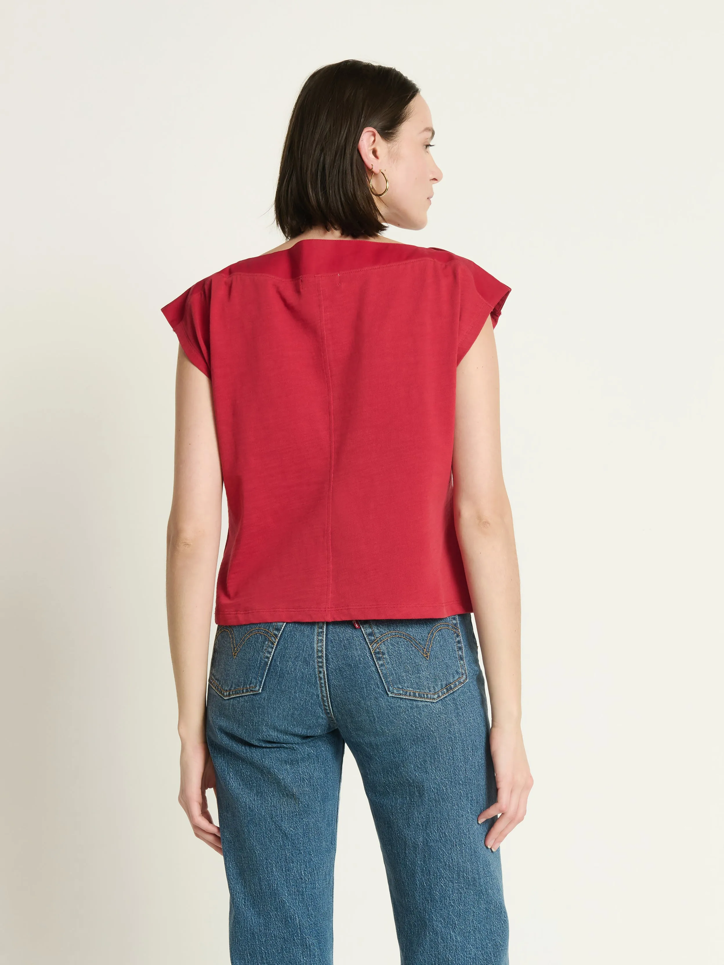 ChafeFree Design Model Glow Brooks Boatneck Top