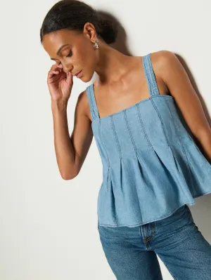 Dove Pleated Tank Semi Formal