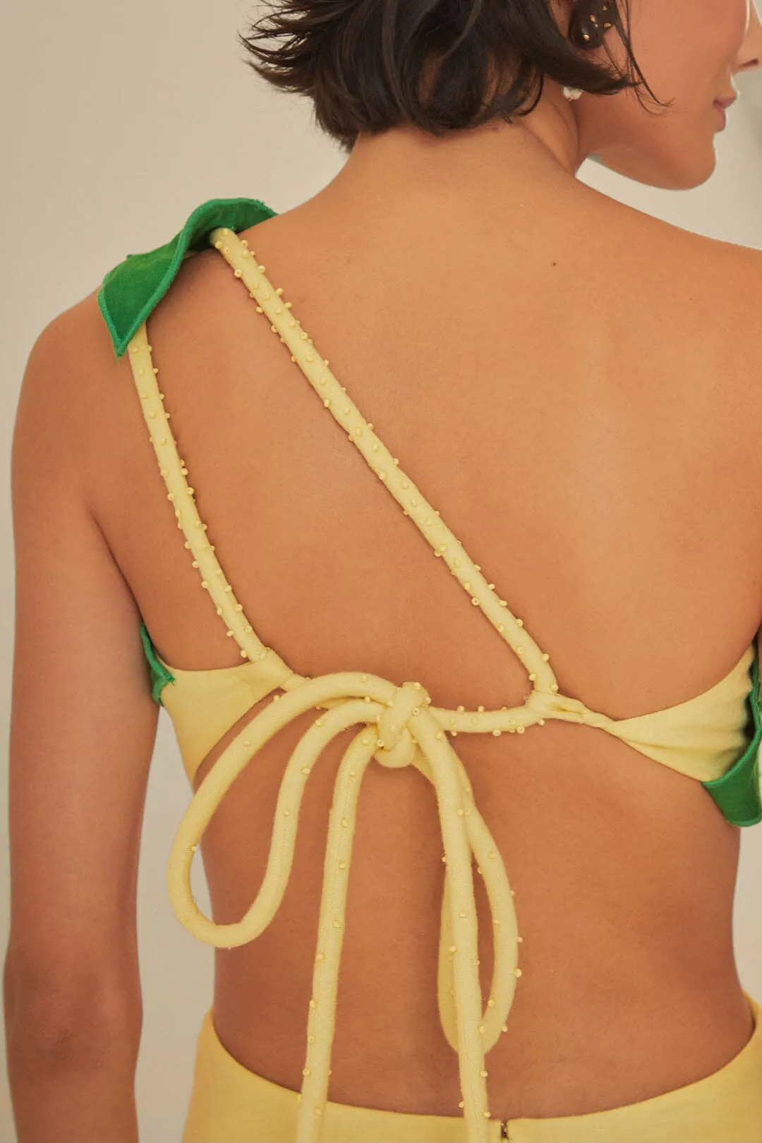 Palm Tree Cutwork Midi Dress Season Switch