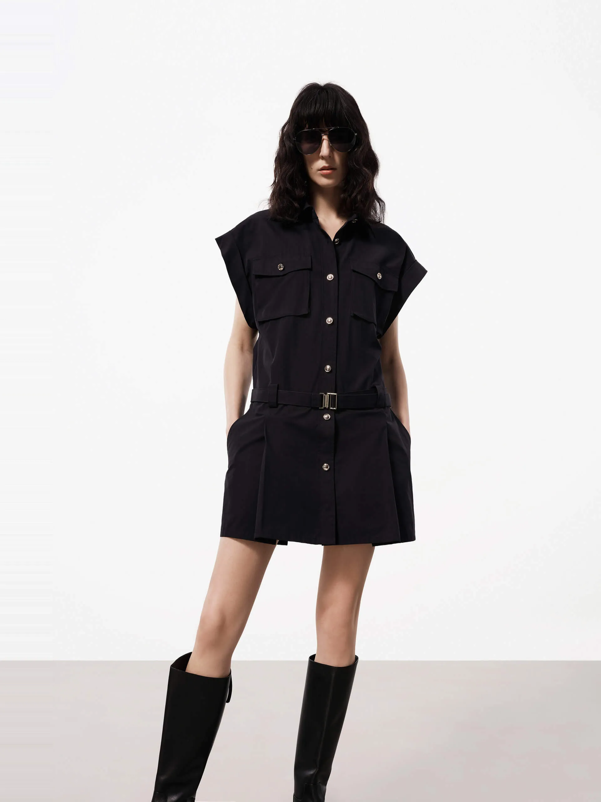 Chic Appeal Scene Heat Include Belt Cotton Dress