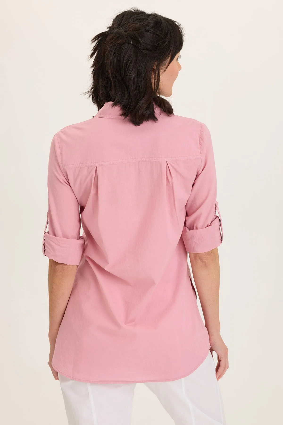 Reporter Soft Voile Button-Down Blouse FlexibleFit