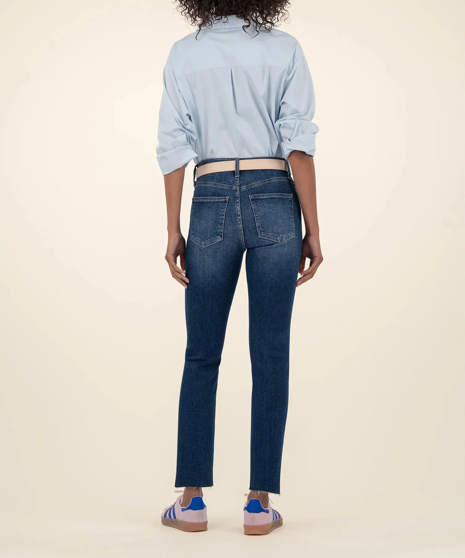 Serene Ease Kut From The Kloth Rachel High Rise Raw Hem Mom Jean