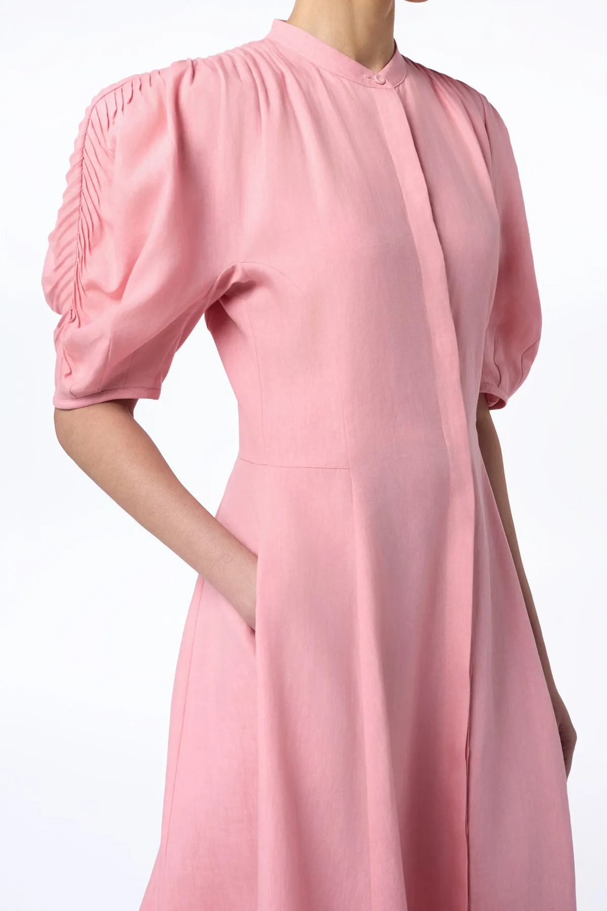 Fantasy Glow SustainableTextiles Arabella Shirtdress in Rosa Aloe Linen
