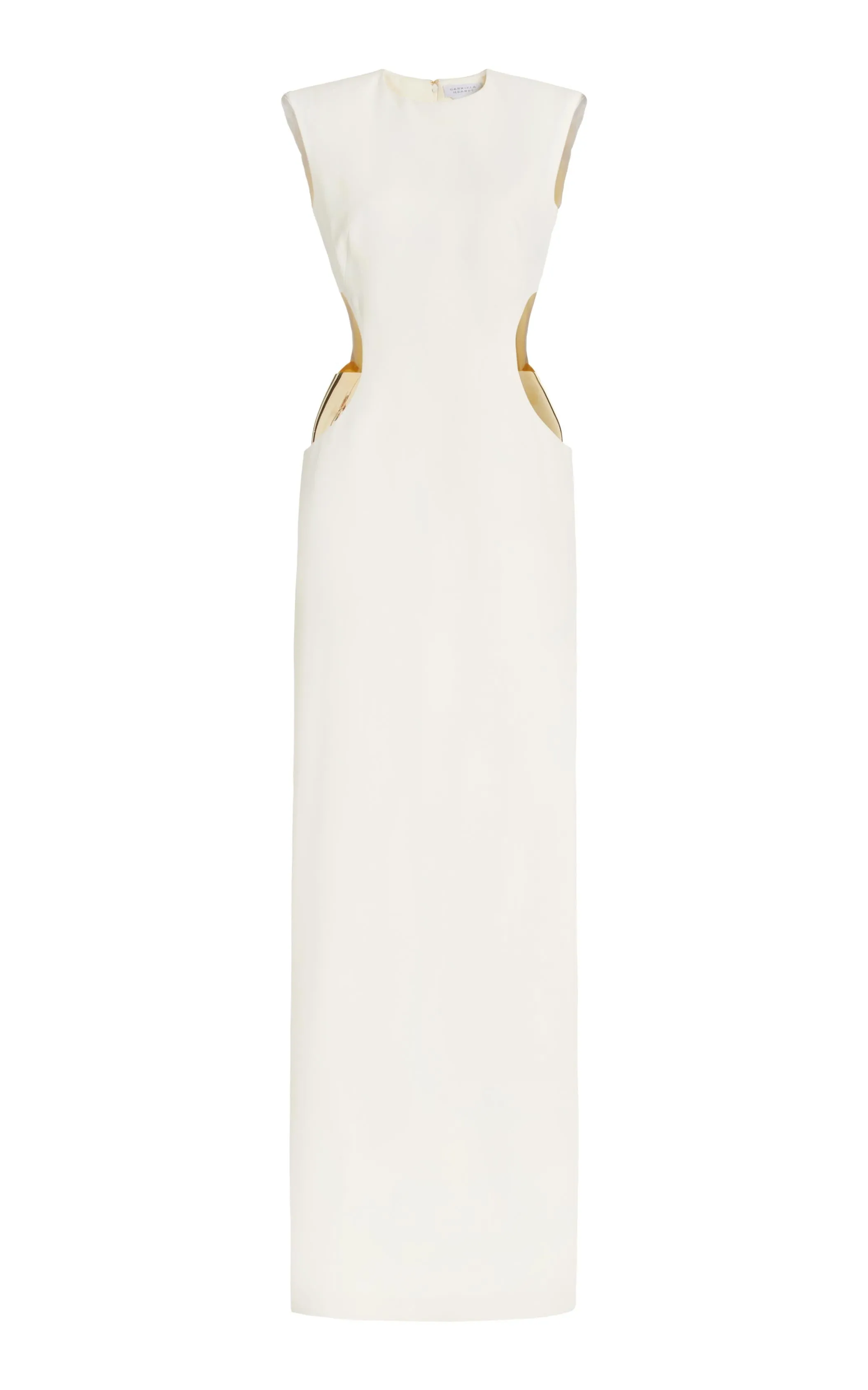 Faith Dress in Ivory Silk Wool Cady AdjustableWaistband VersatileCuff