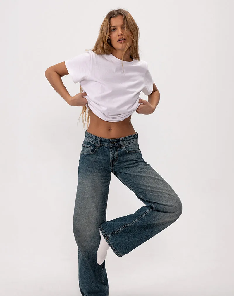 Sky Cool Urban Pulse Low Rise Parallel Jeans in Steel Blue
