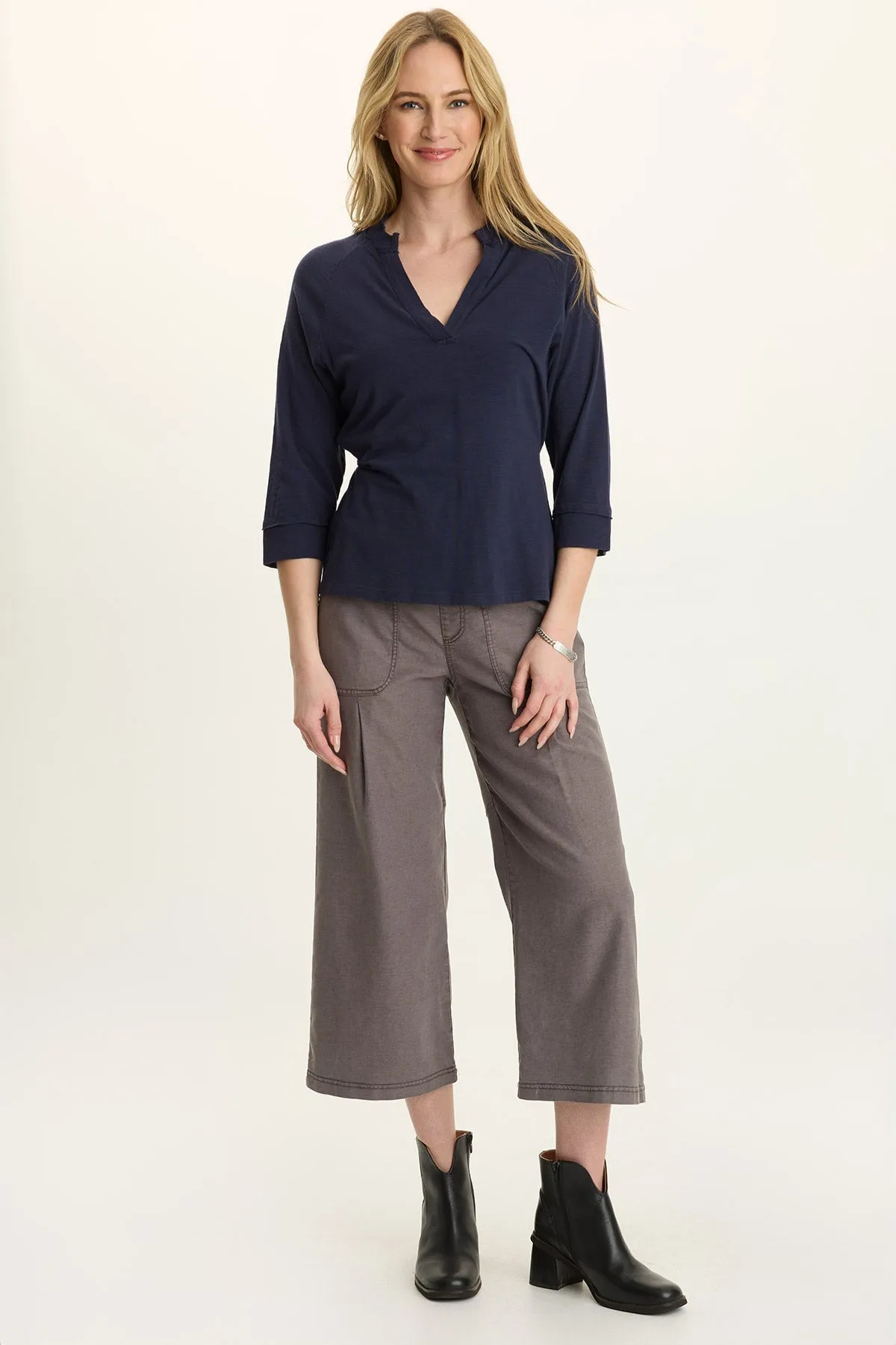 Angelo Stretch Jersey V-Neck Tee OrganicCotton Breathable Material