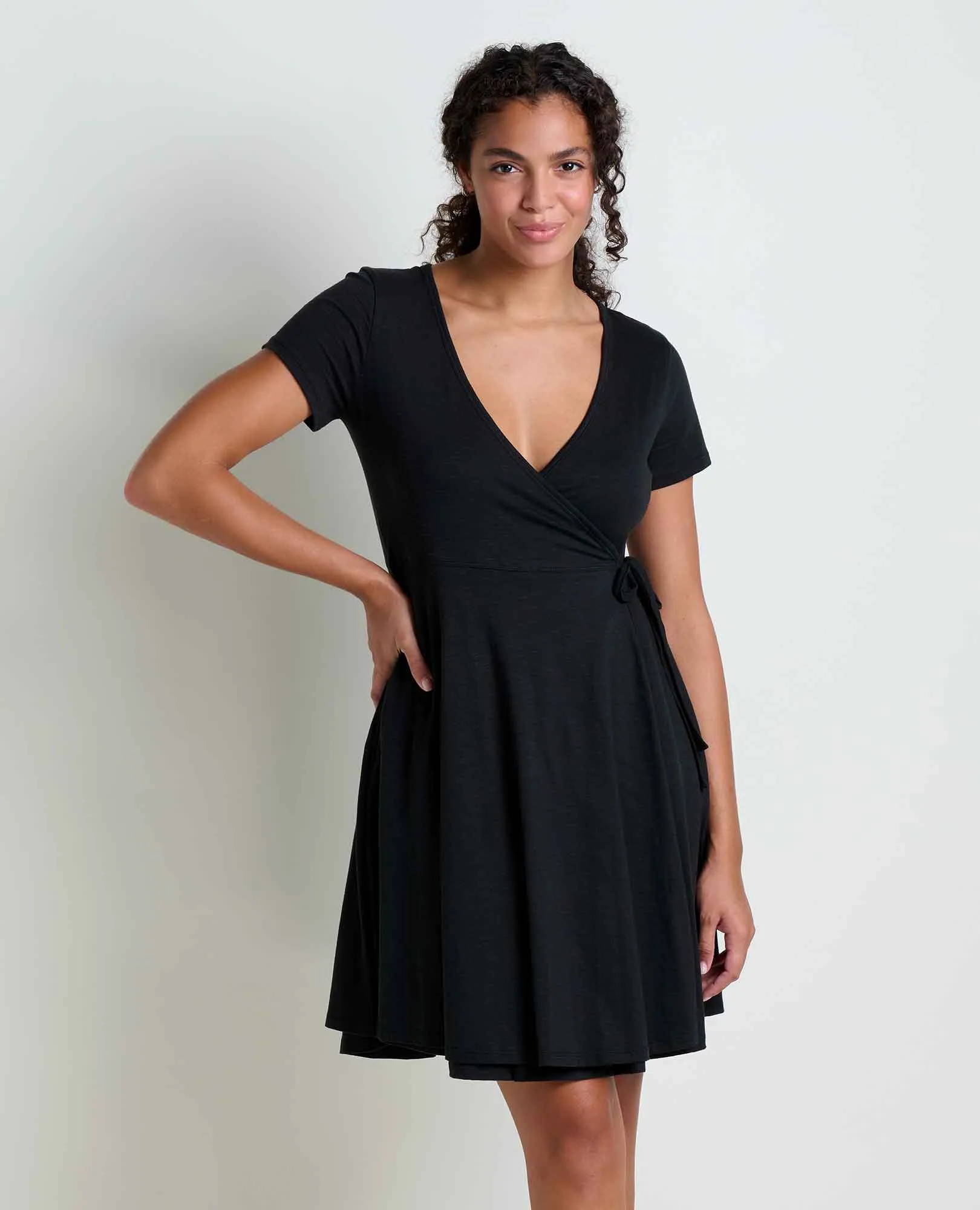 NoIrritationSeams EcoFriendlyDyeProcess Freesia Wrap Dress