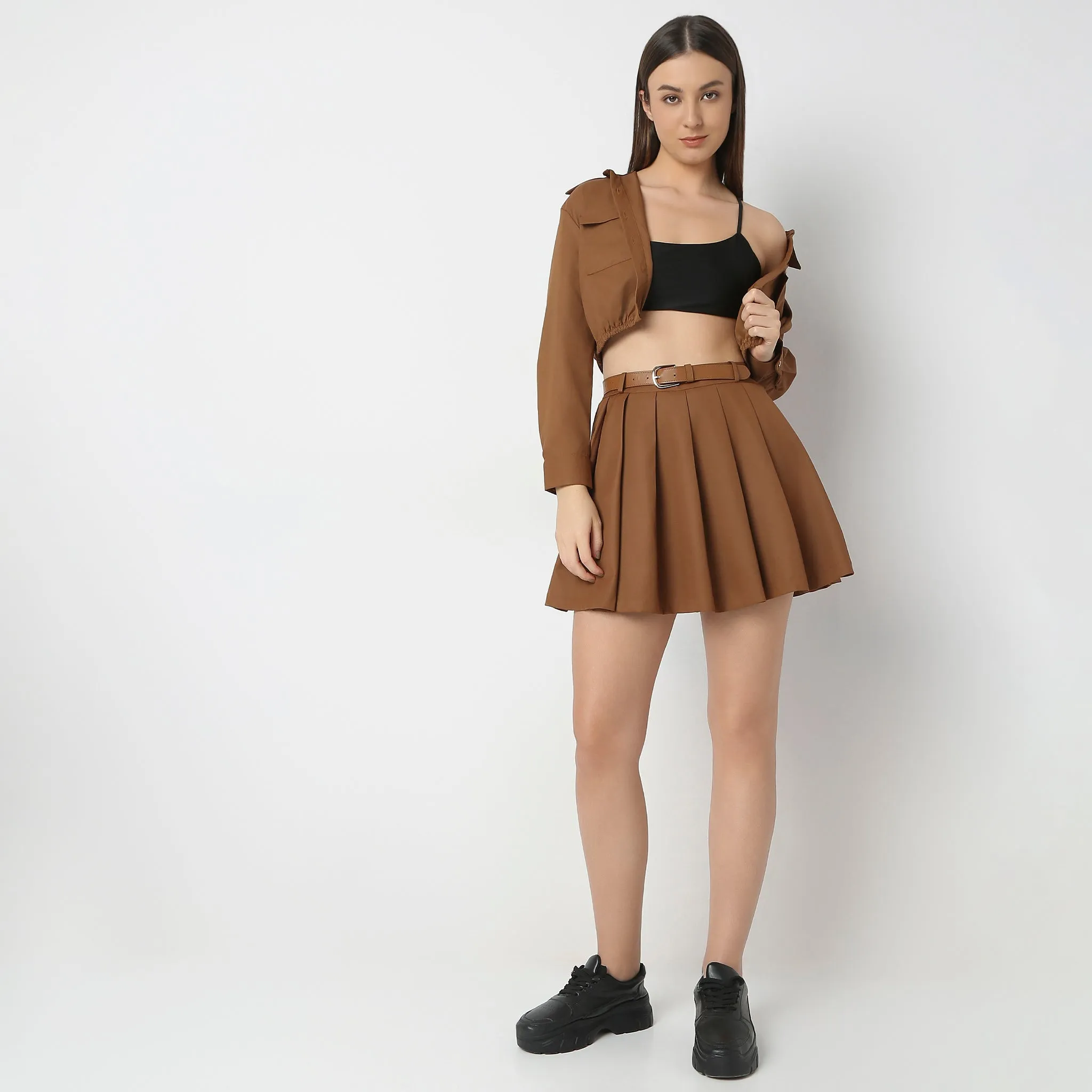 Breezy Fit Mid Rise Skirt