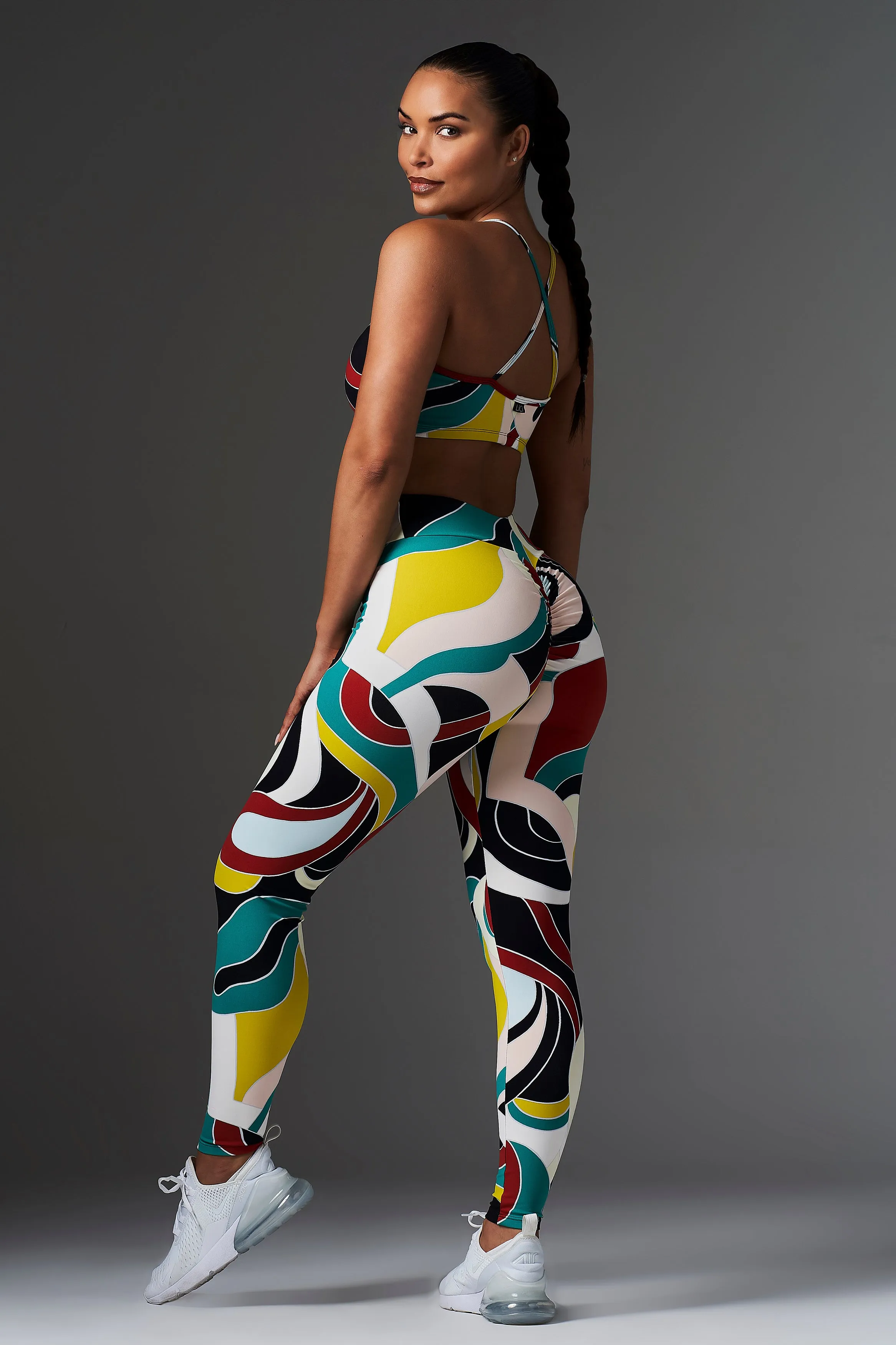 DoubleLayered Fabric CoolingChannelFabric Posh High Waist Scrunch Legging