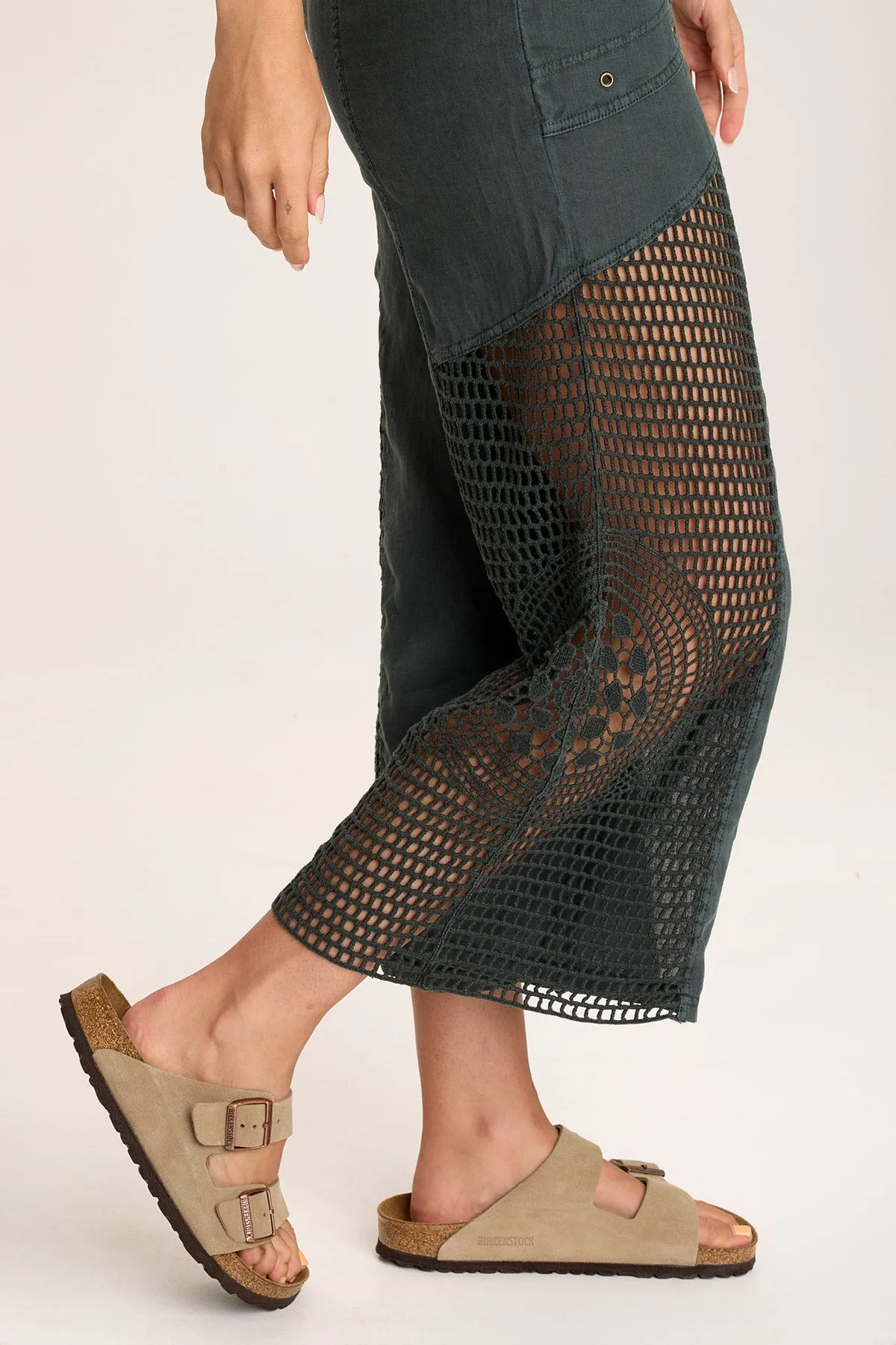 FrictionReducing Lining Spark Soul Anamita Linen/Crochet Jumpsuit