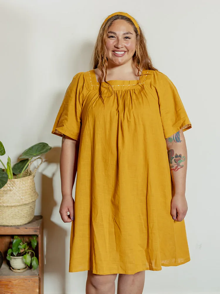 Alexis Plus Size Mini Dress - Turmeric QuickEvaporation Still Soul