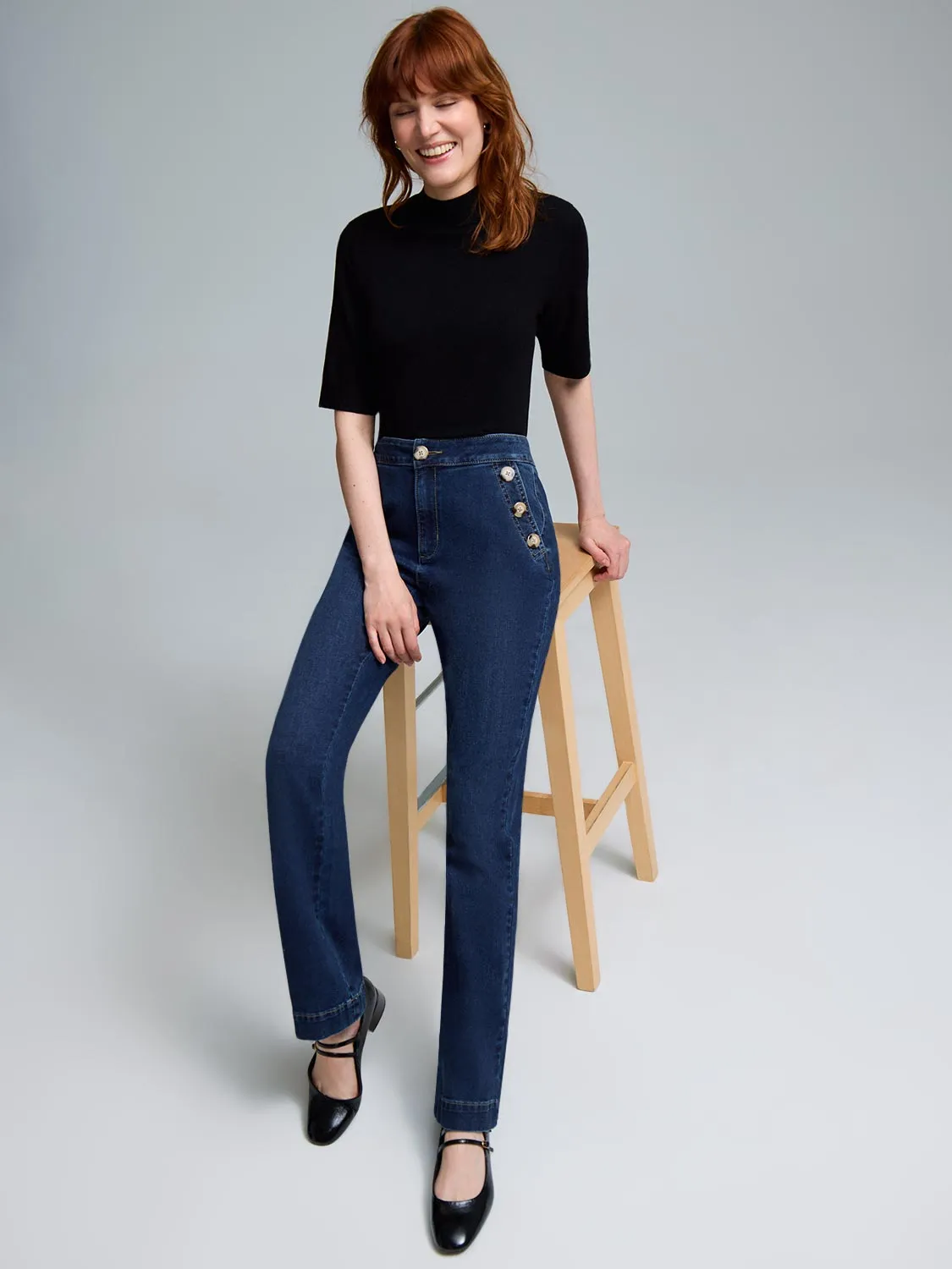 Sailor Mid-Rise Bootcut Jeans Outfit Plan Cool And Clean
