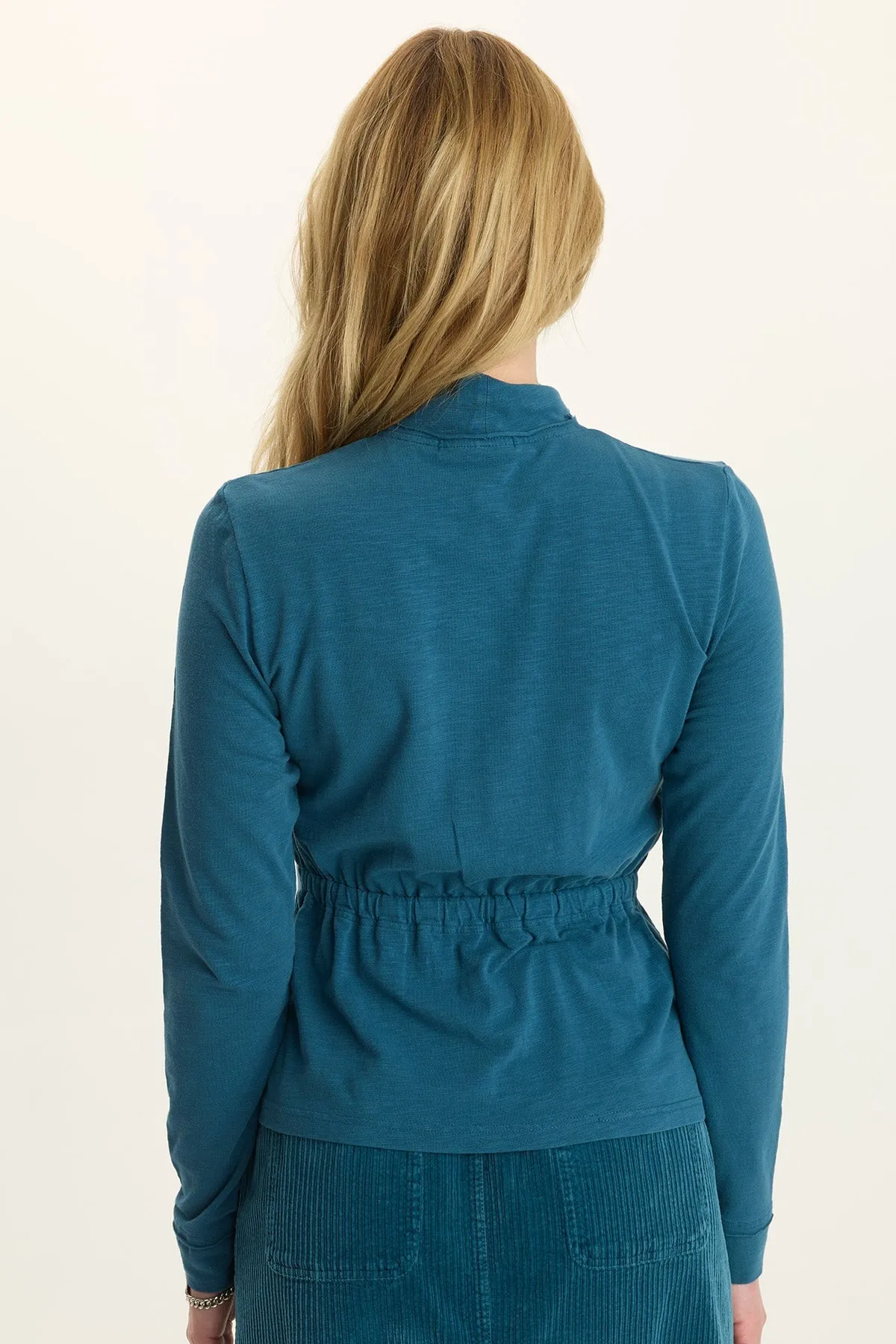 Sea Fit Kari Jersey Mock-Neck Peplum Top