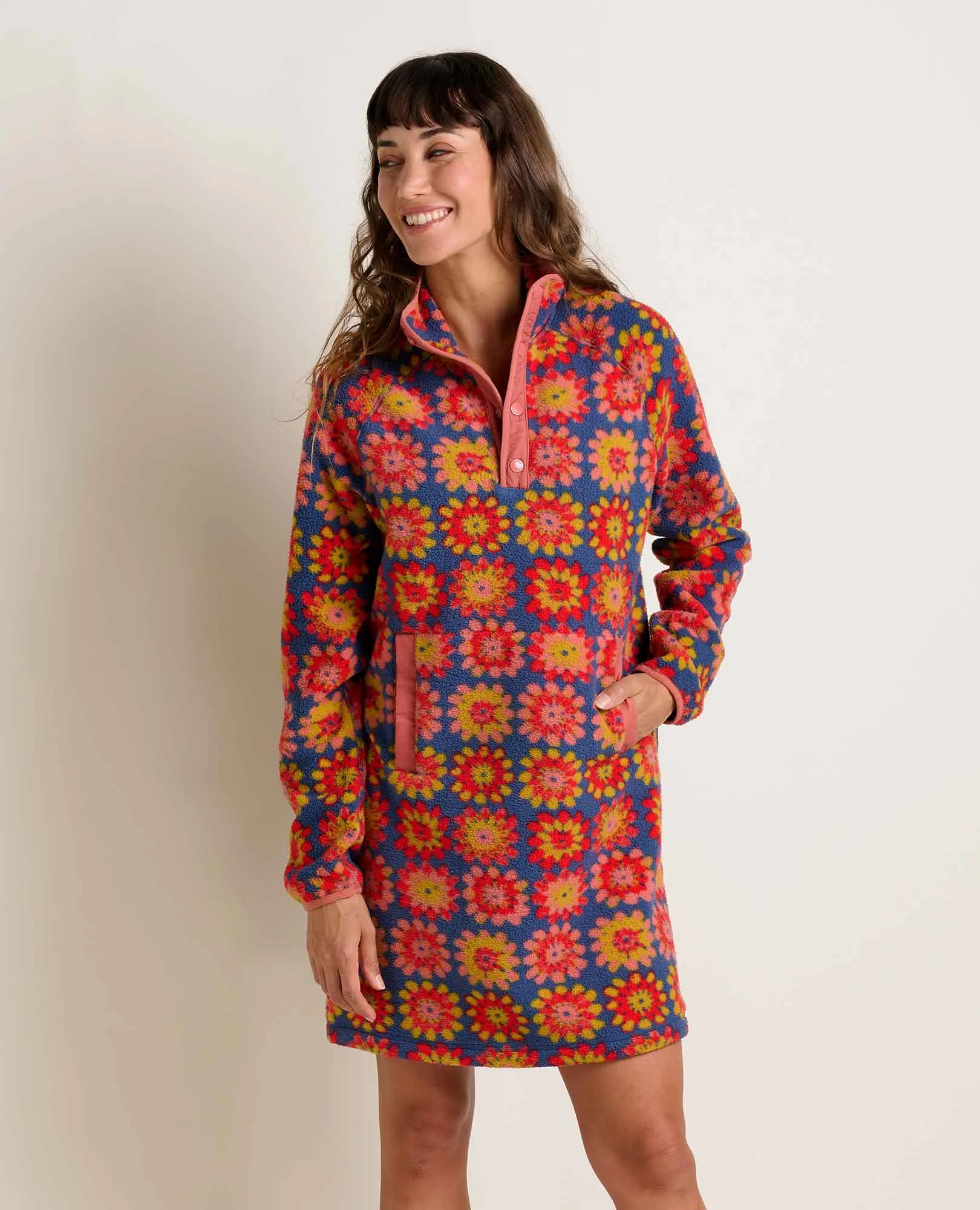 Peace Core Campo Fleece 1/4 Snap Dress
